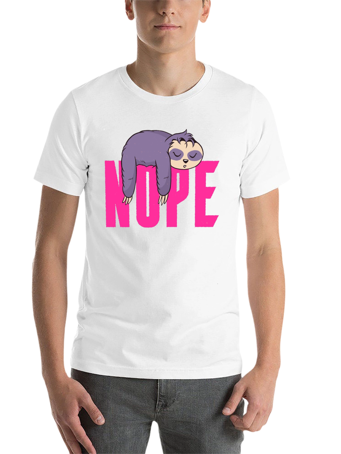 Black Sloth Nope Graphic Tee - Relaxed Fit view 14