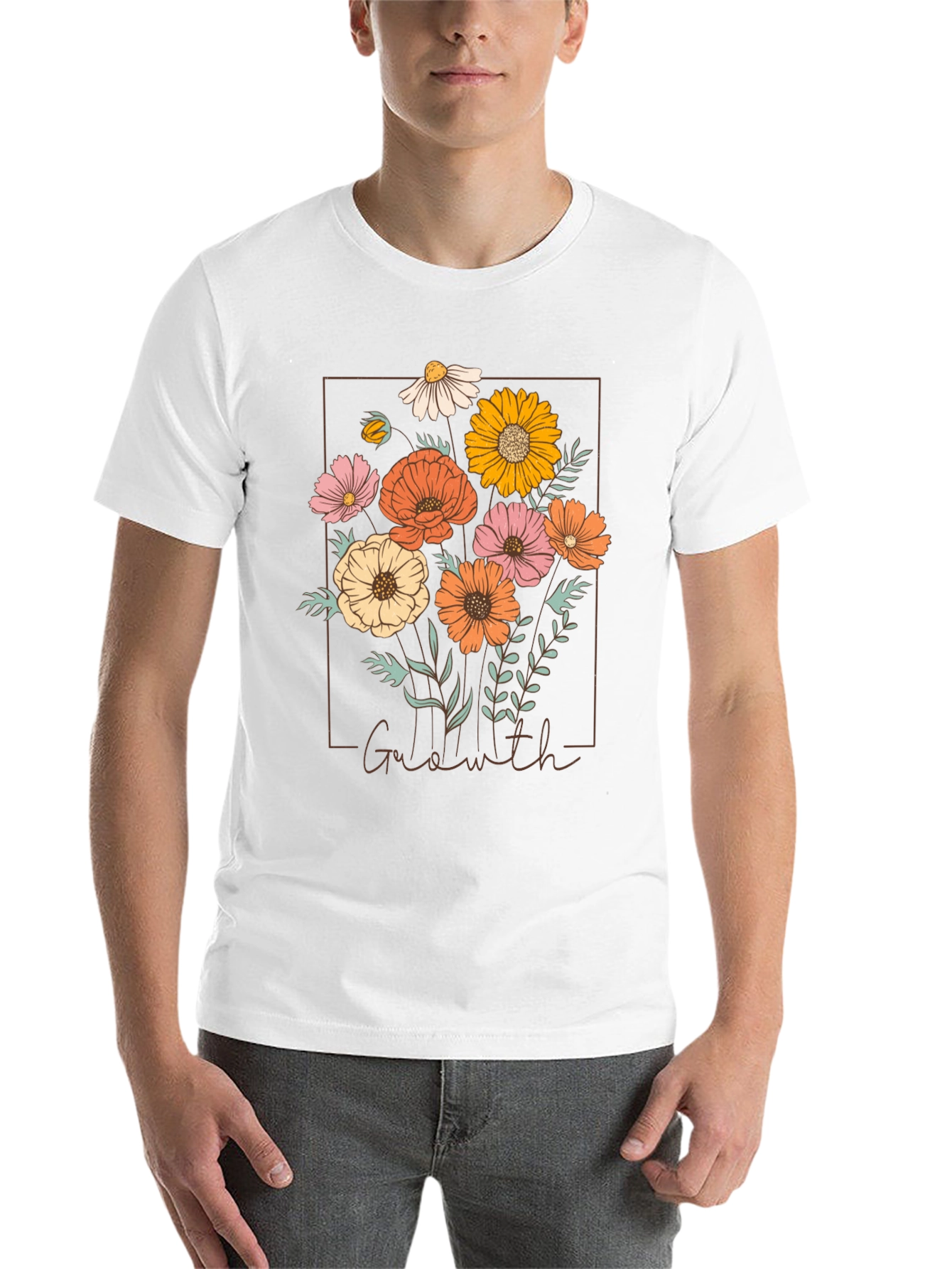 Black Floral Graphic Tee - Galawith Botanical Design view 14