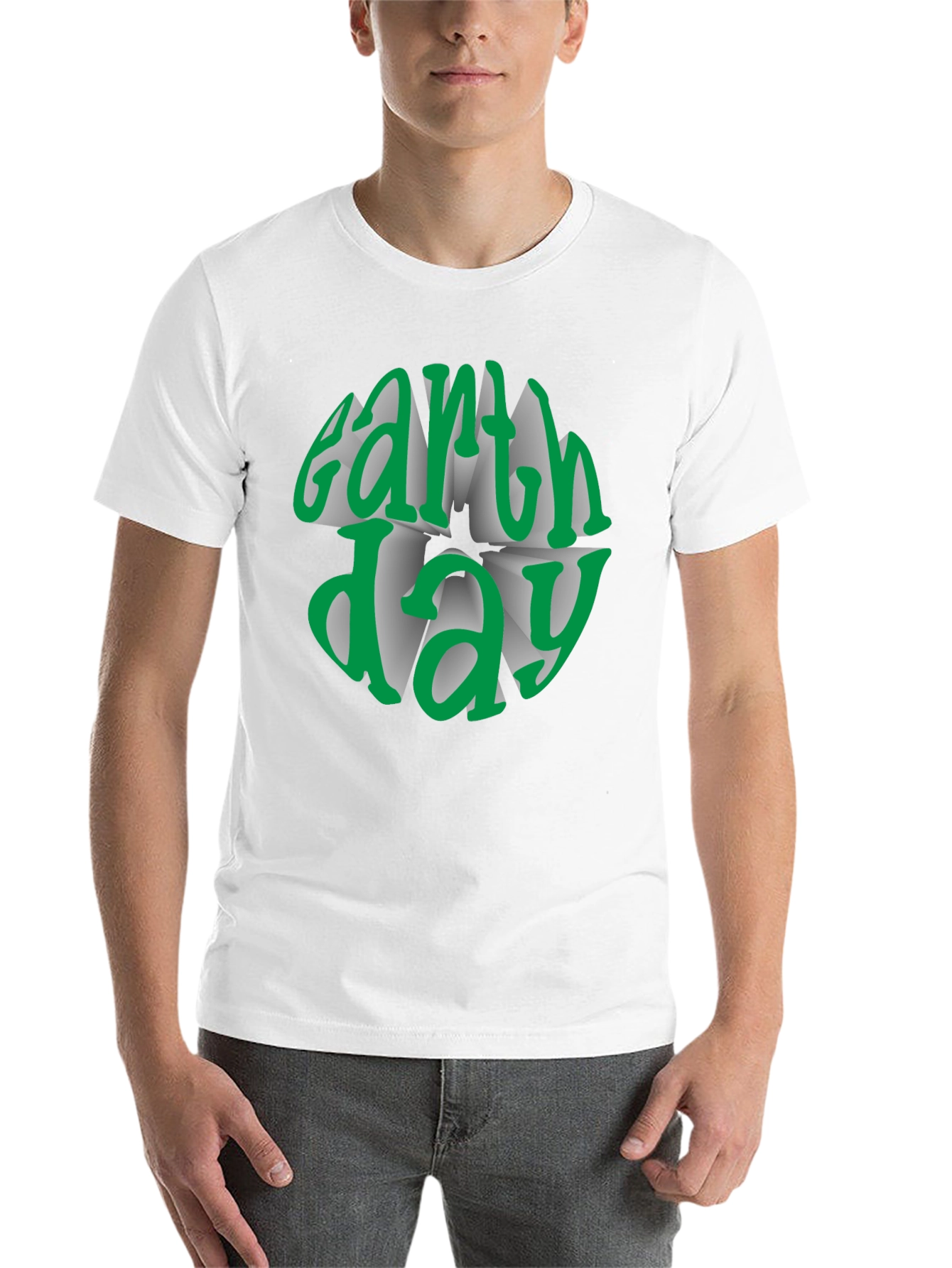 Black Earth Day Graphic Tee - Black Cotton T-Shirt view 14
