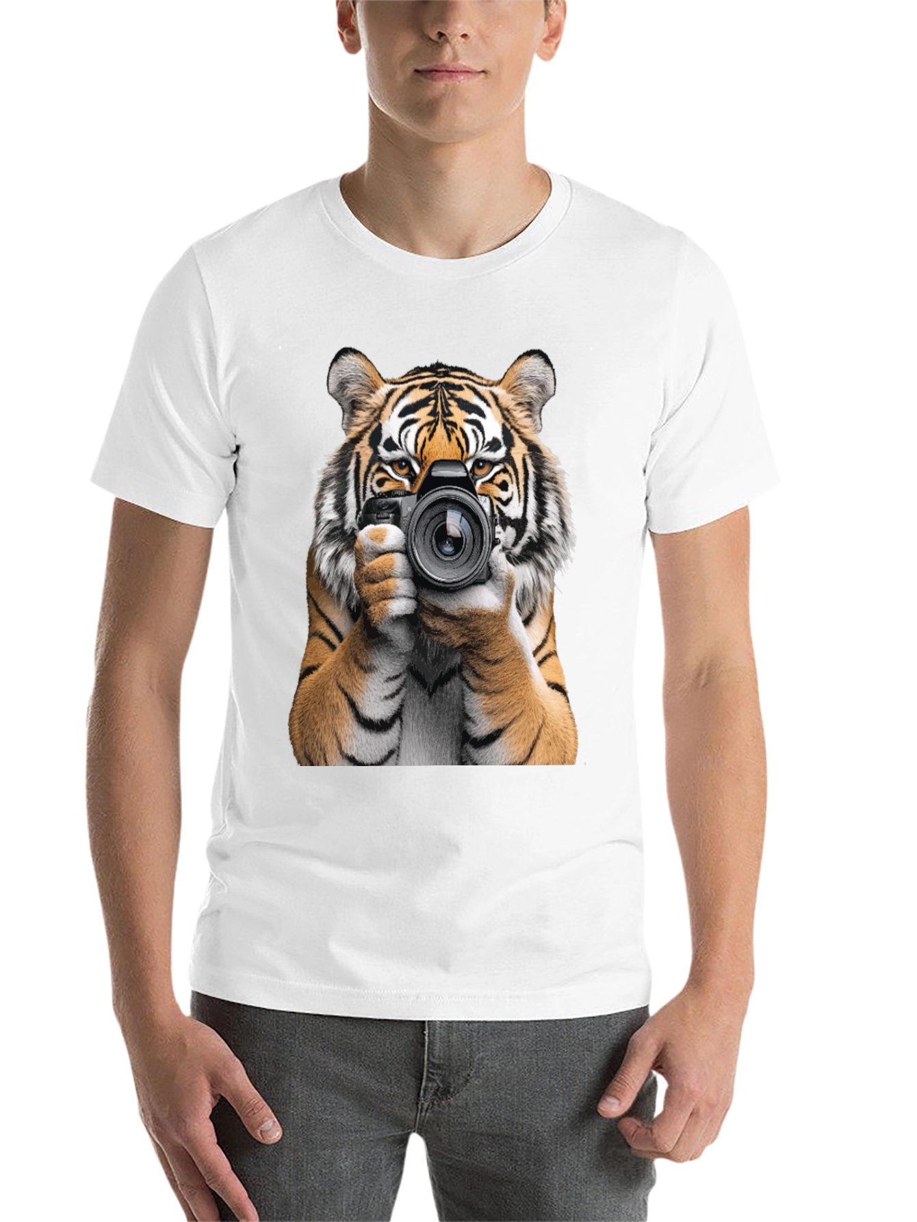 Black Tiger Photographer Graphic T-Shirt - Animal Lover Tee view 14