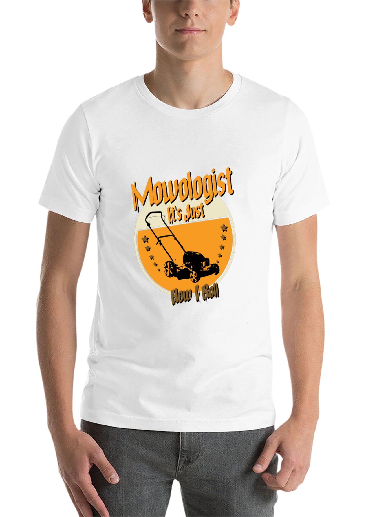 Black Mowologist T-Shirt - Lawn Mowing Humor view 14