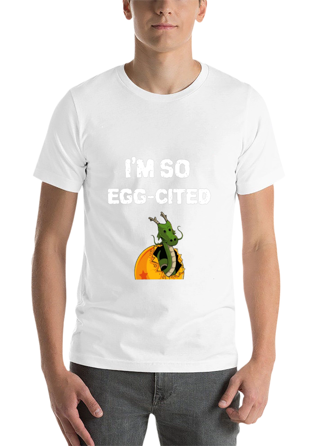 Black I'm So Egg-Cited T-Shirt view 14