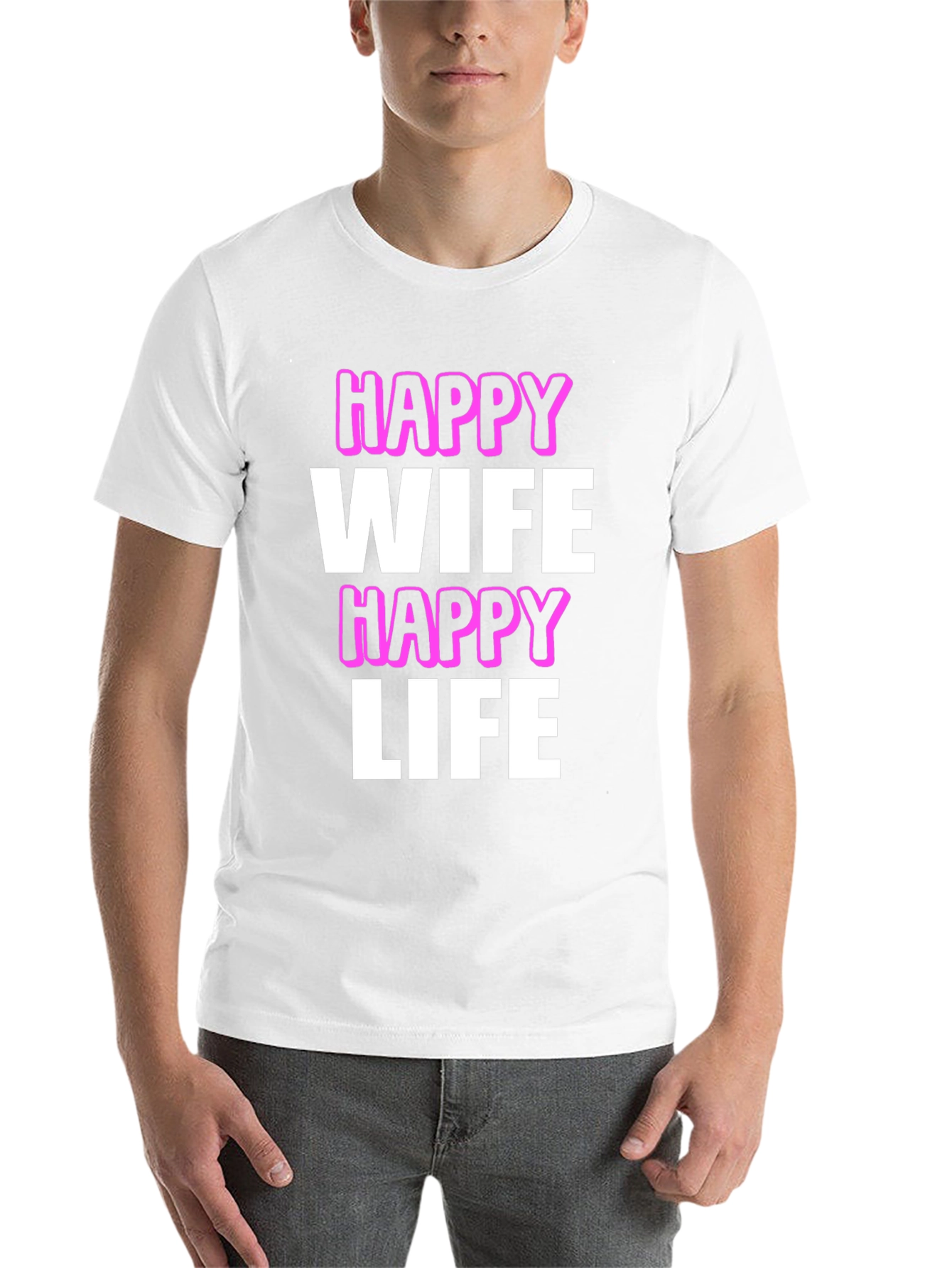 Black Happy Wife Happy Life Graphic Tee view 14