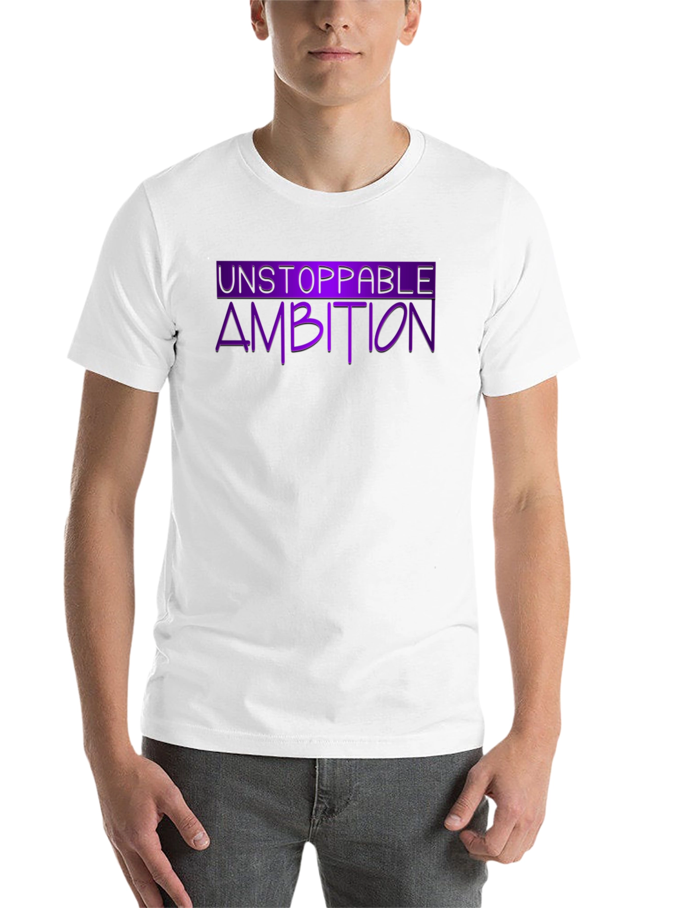 Black Unstoppable Ambition Graphic Tee view 14