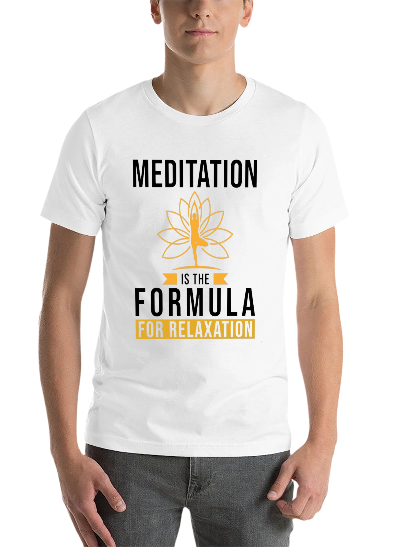 Black Meditation Formula Black Graphic Tee view 14