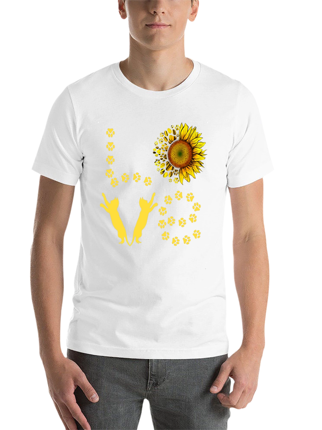 Black Love Cats Sunflower Graphic Tee view 14