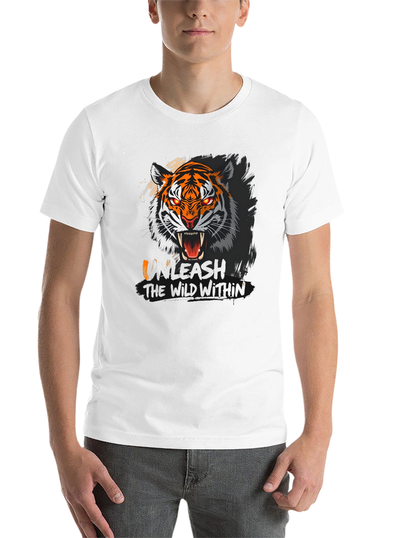Black Unleash the Wild Within Graphic T-Shirt view 14