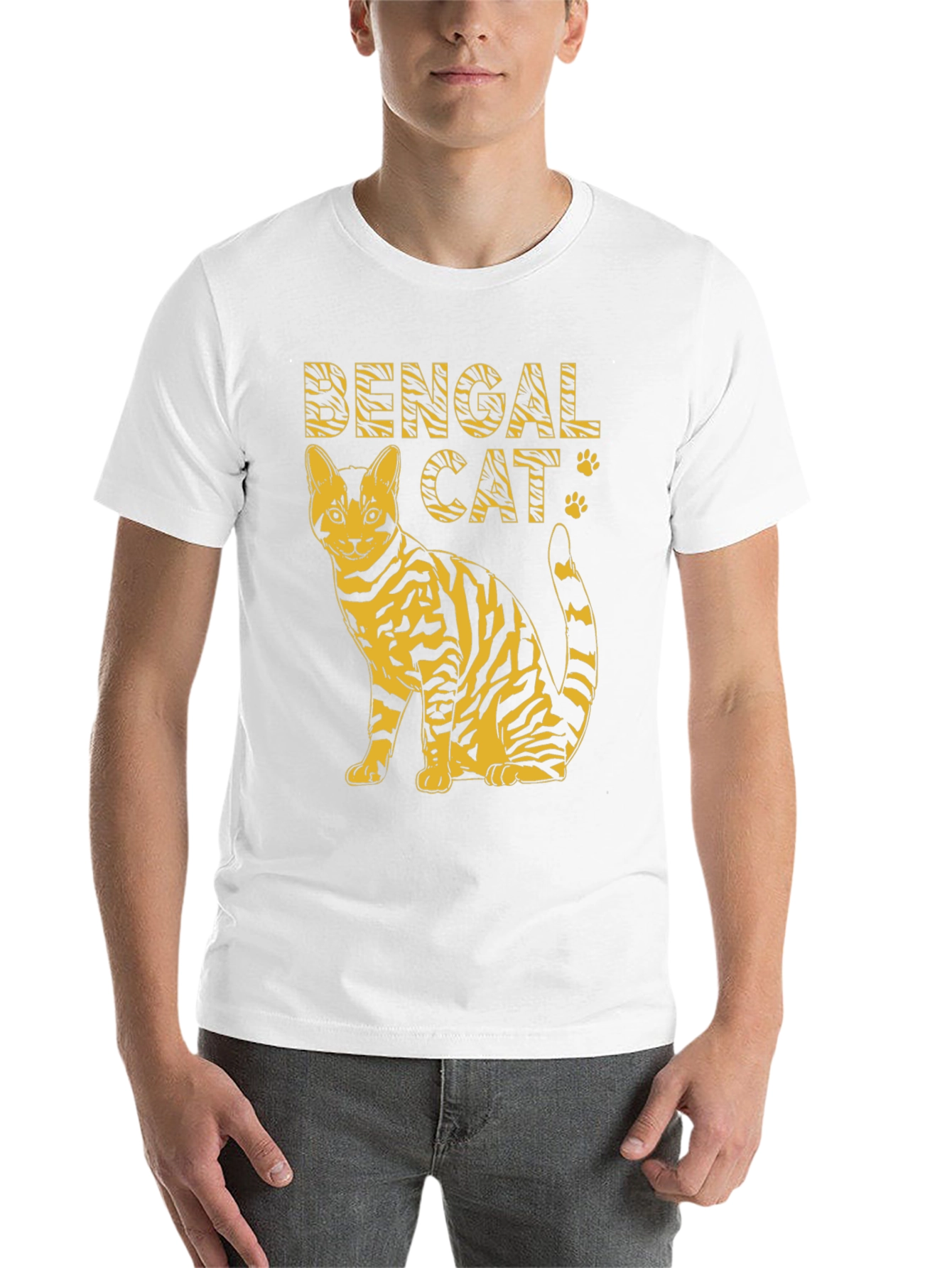 Black Bengal Cat Graphic Tee - Animal Print Shirt view 14