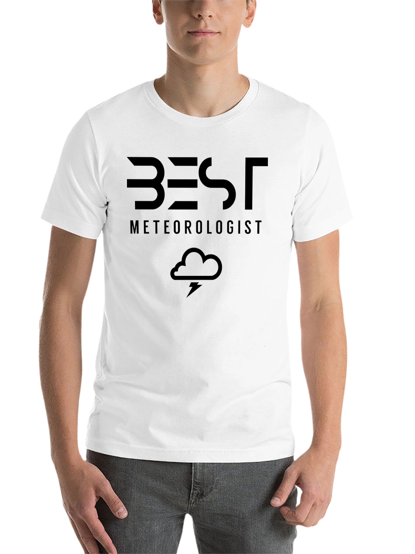 Black Best Meteorologist Black T-Shirt Weather Science Gift view 14