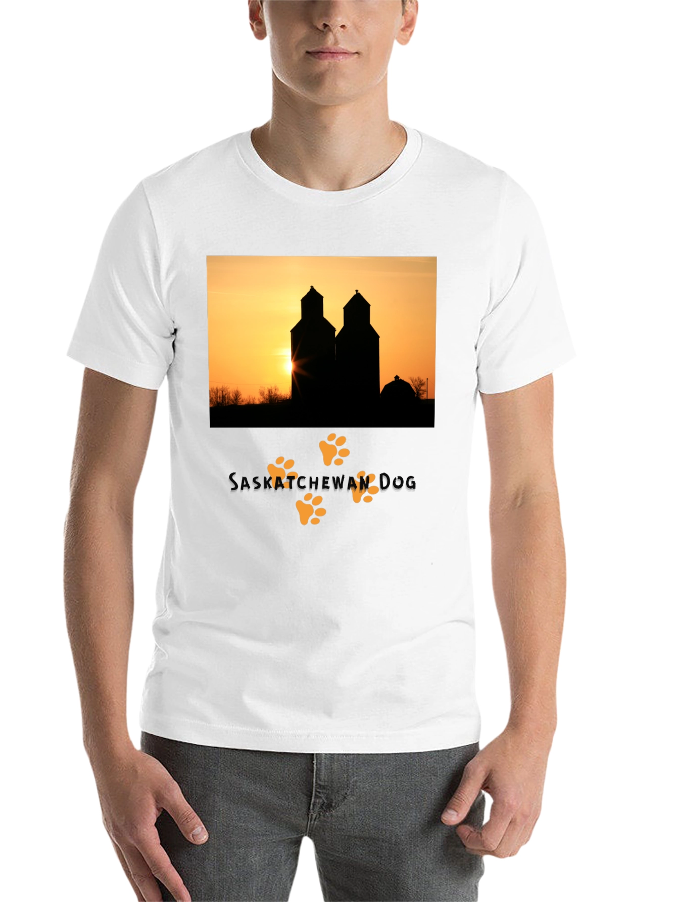 Black Saskatchewan Sunset Silhouette Tee view 14
