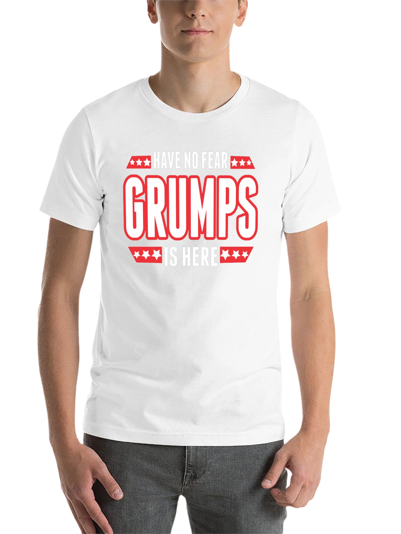 Black Have No Fear Grumps Is Here Funny T-Shirt view 14