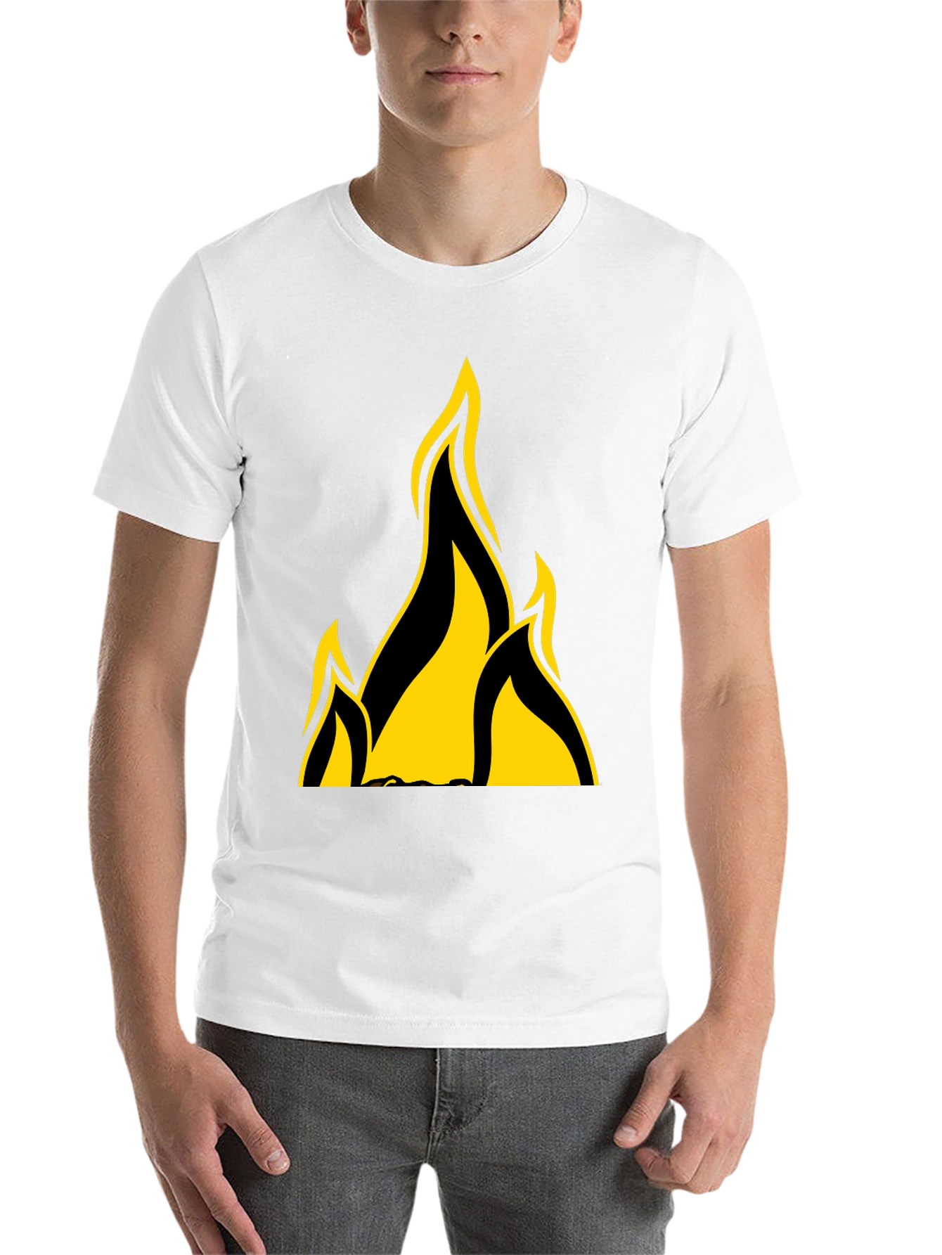 Black Flame Graphic Black T-Shirt view 14