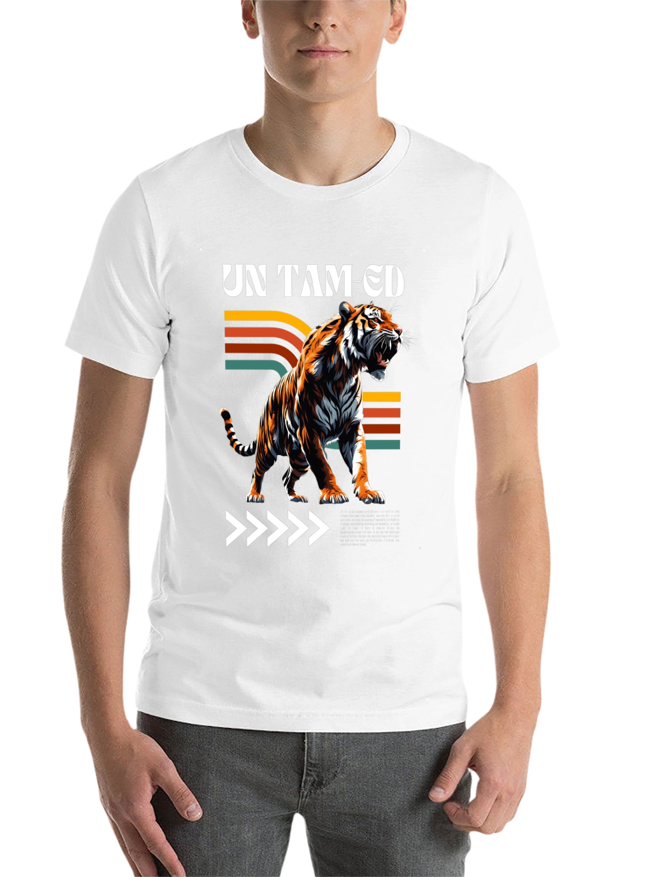 Black Untamed Tiger Graphic T-Shirt view 14