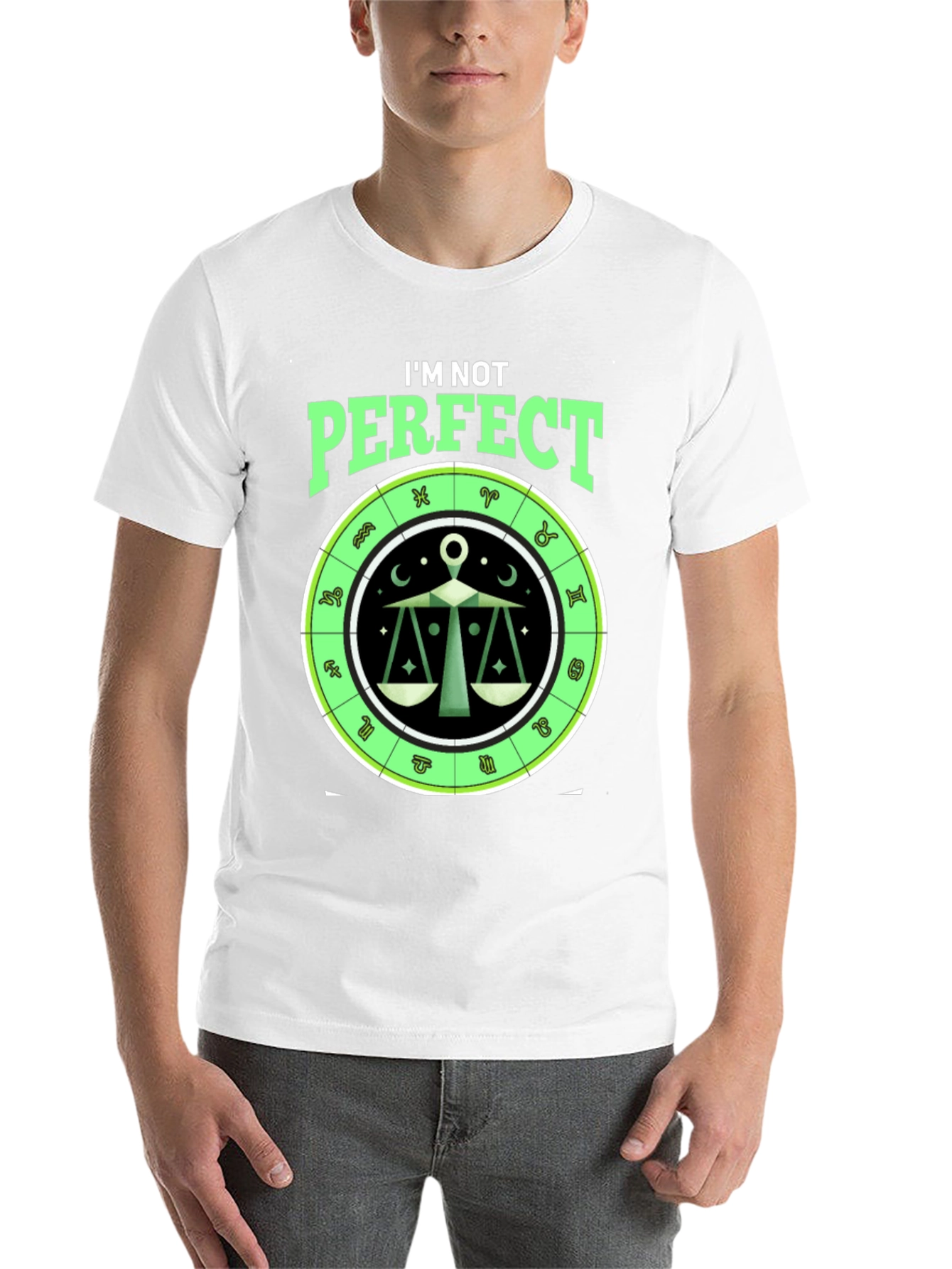 Libra Zodiac T-Shirt: I'm Not Perfect Horoscope Tee - 14