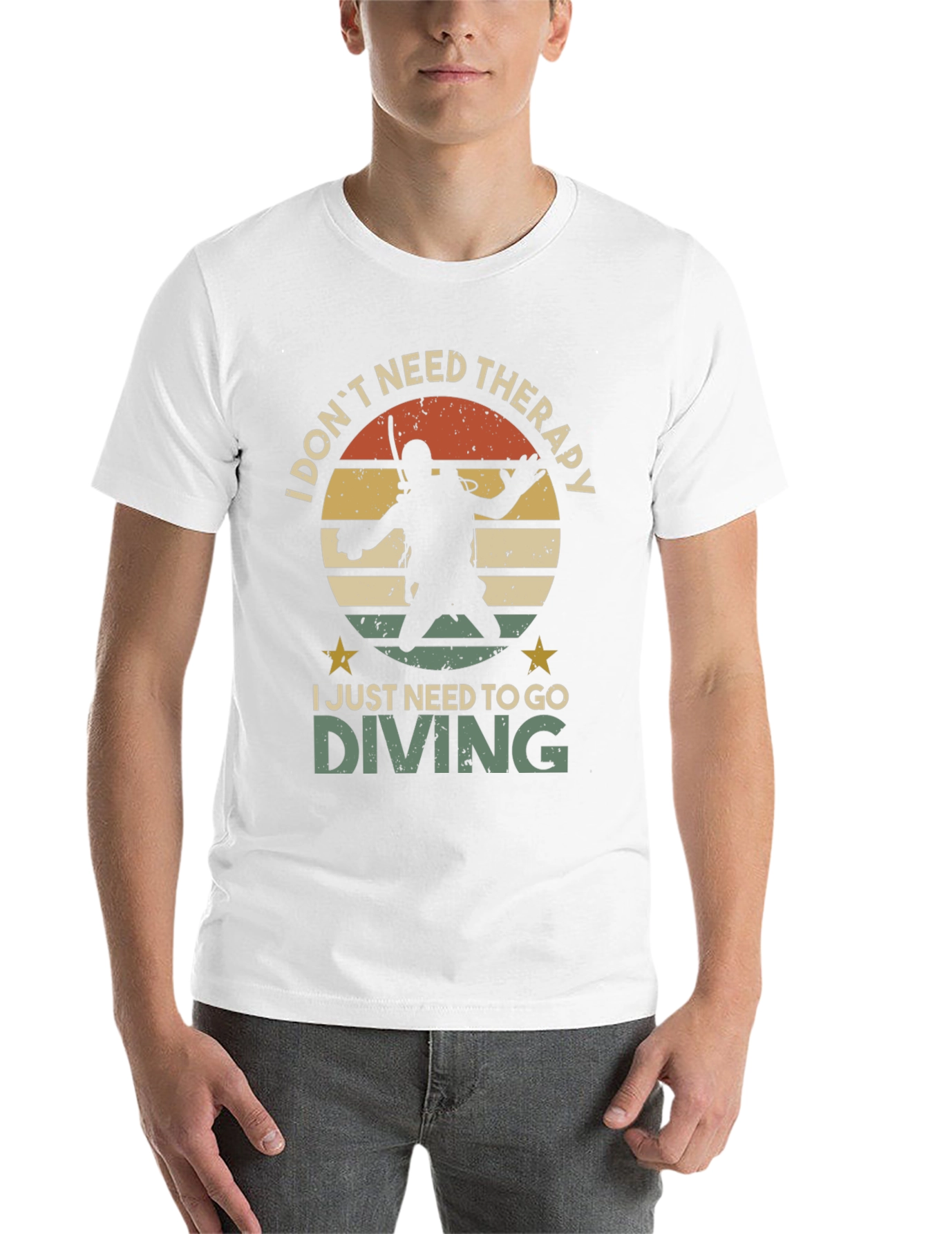 Black Diving Therapy Graphic T-Shirt view 14