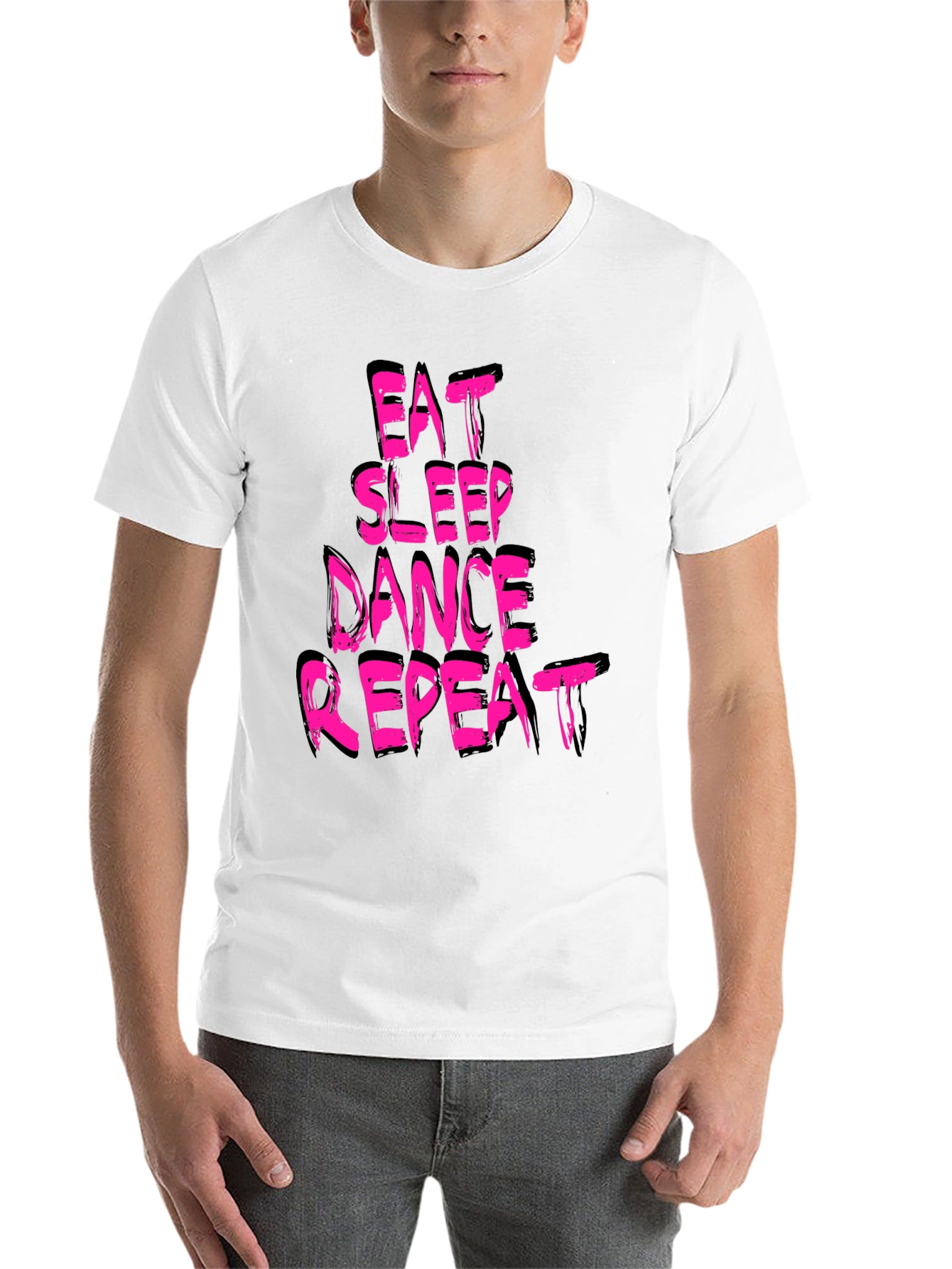 Black Eat Sleep Dance Repeat Graphic T-Shirt view 14