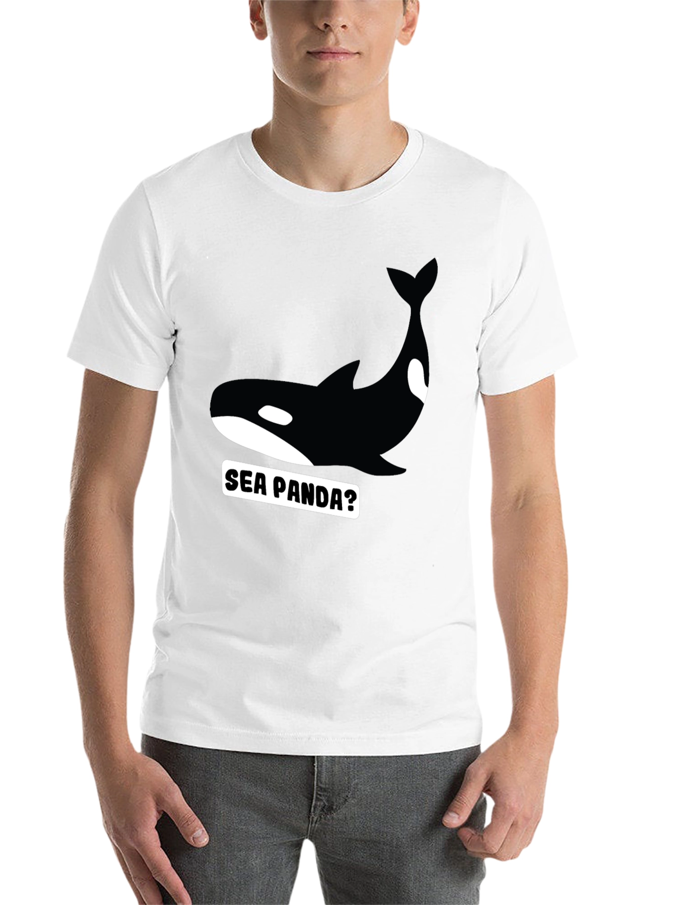 Sea Panda Graphic Tee - Black Orca T-Shirt - 14