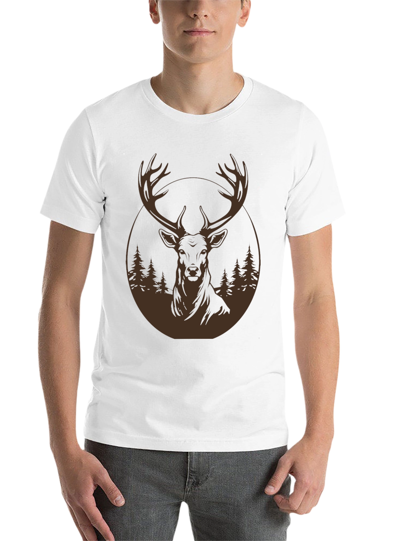 Deer Forest Graphic T-Shirt - 14