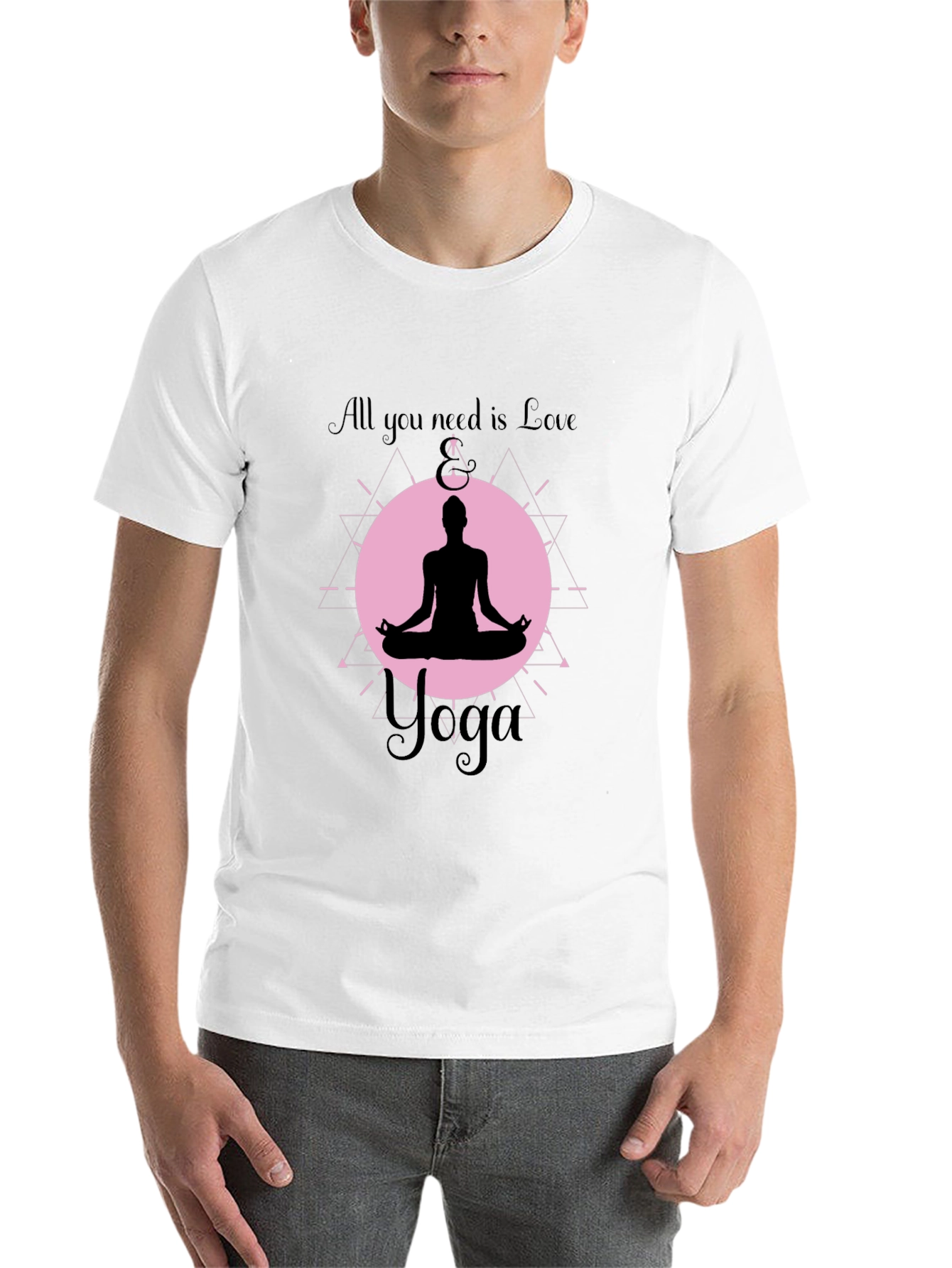 Black Yoga Love Graphic T-Shirt - Meditate in Style view 14