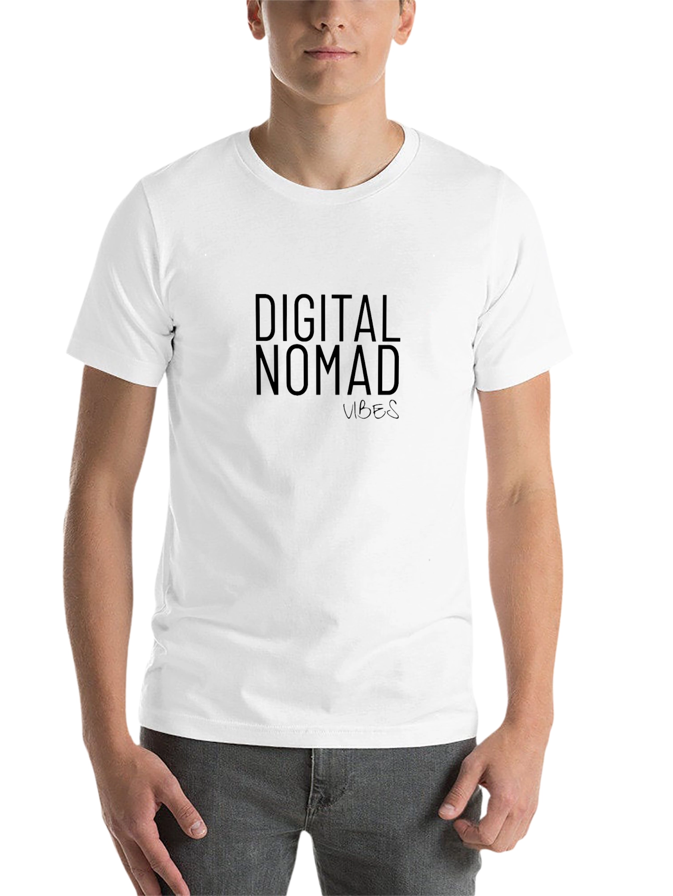 Black Digital Nomad Vibes Black T-Shirt view 14