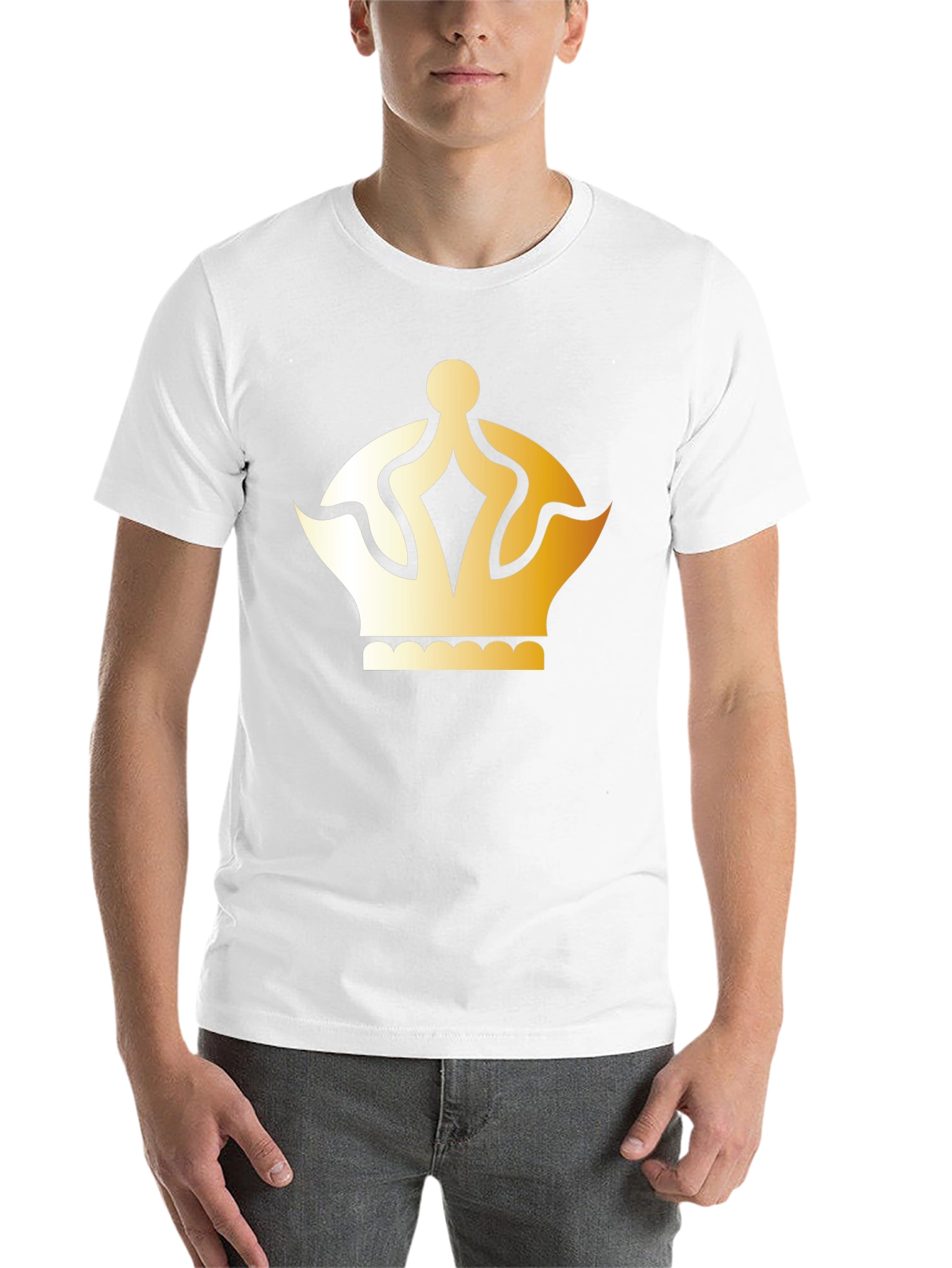 Black Gold Crown Graphic T-Shirt - Classic Style view 14