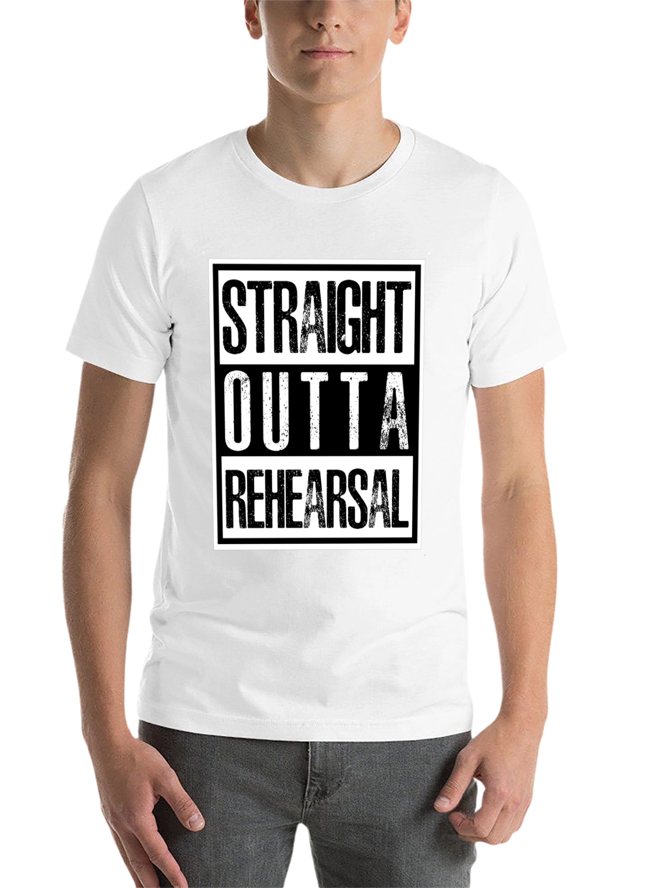 Black Straight Outta Rehearsal Graphic Tee view 14