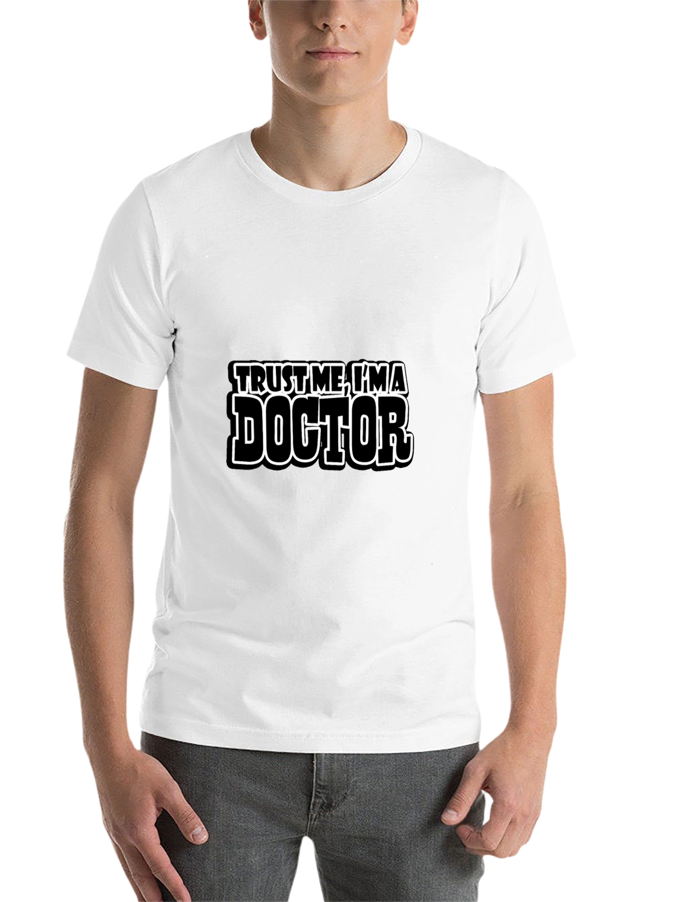 Black Trust Me I'm A Doctor Novelty Graphic Tee view 14