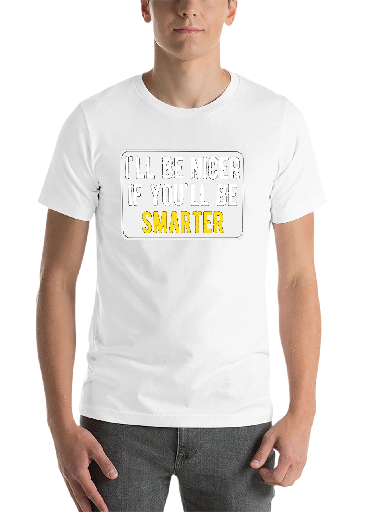 Black I'll Be Nicer If You'll Be Smarter Graphic T-Shirt view 14