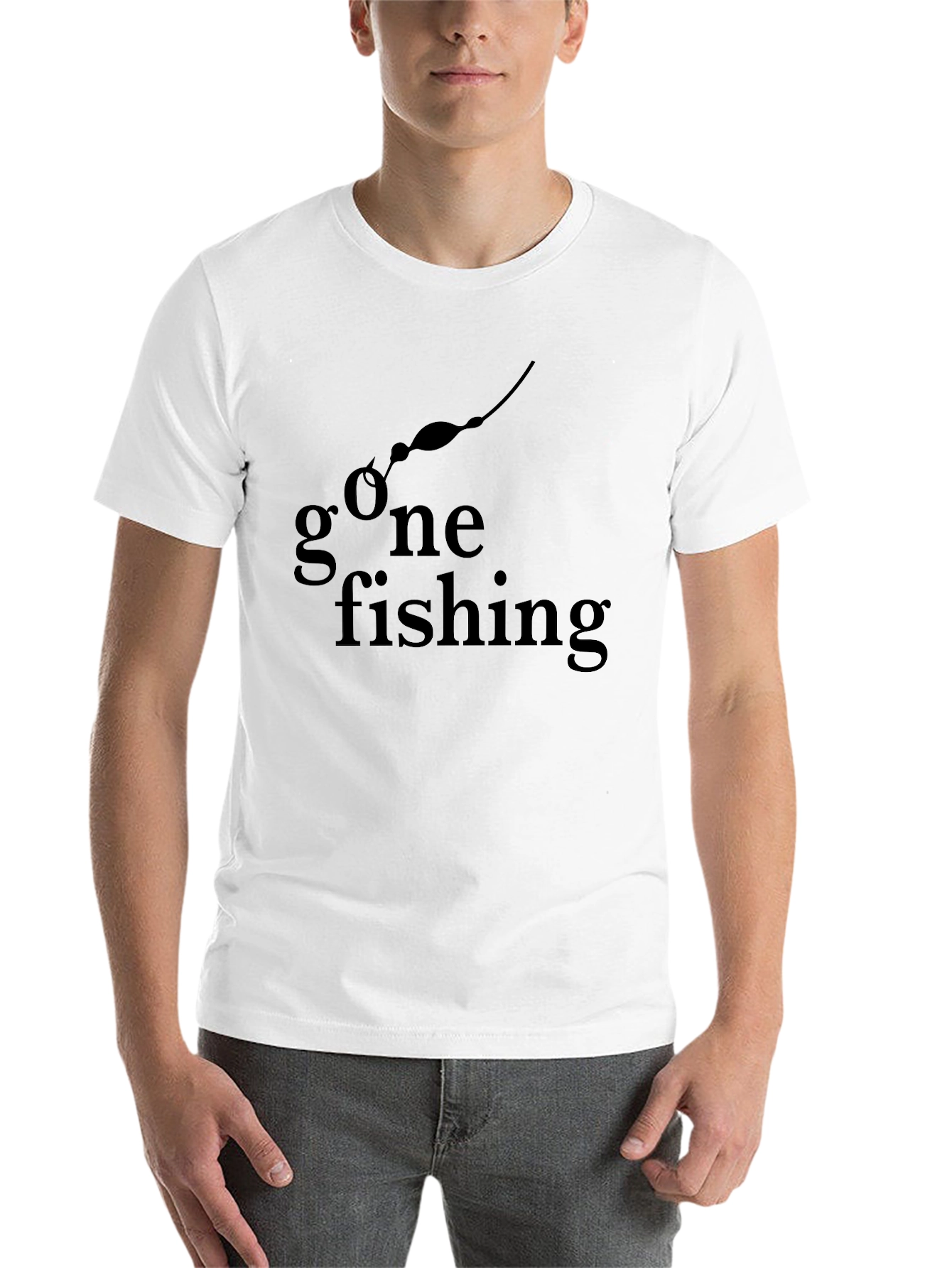 Black Gone Fishing Graphic T-Shirt - Black view 14