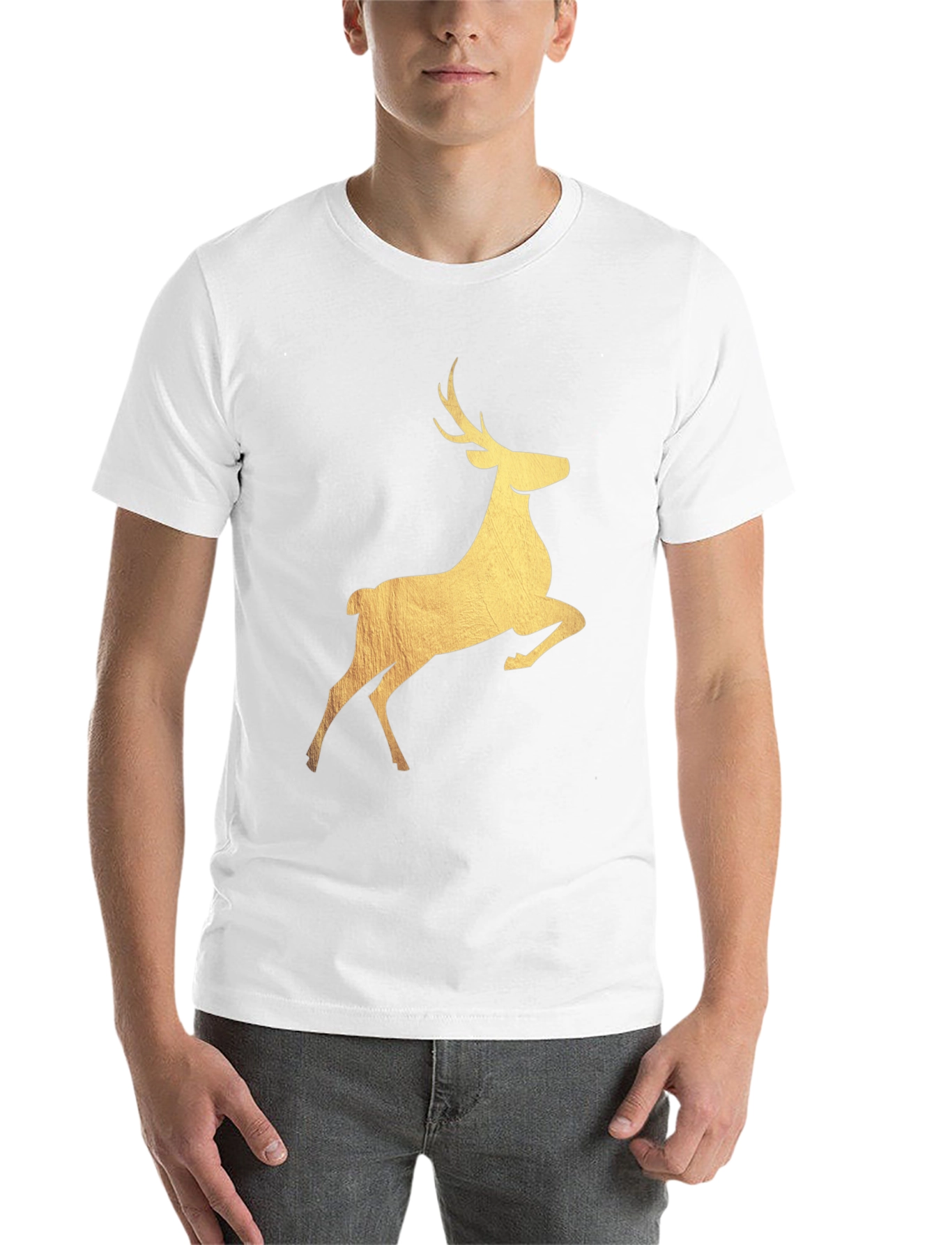 Black Reindeer Graphic Black T-Shirt view 14