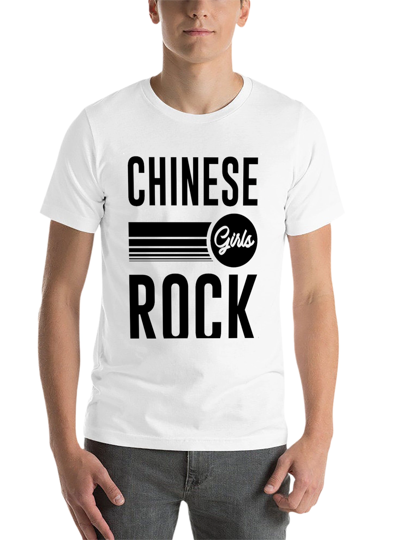 Black Chinese Girls Rock Graphic T-Shirt view 14