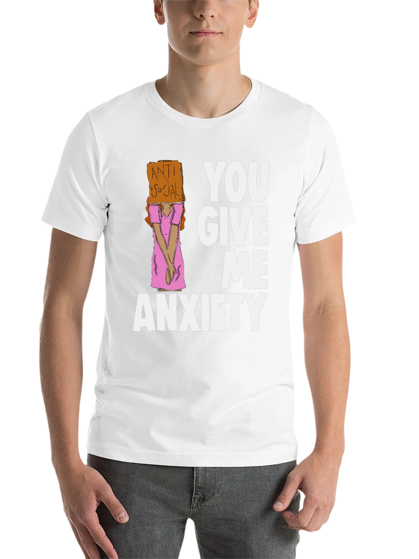 Black You Give Me Anxiety Graphic Tee view 14