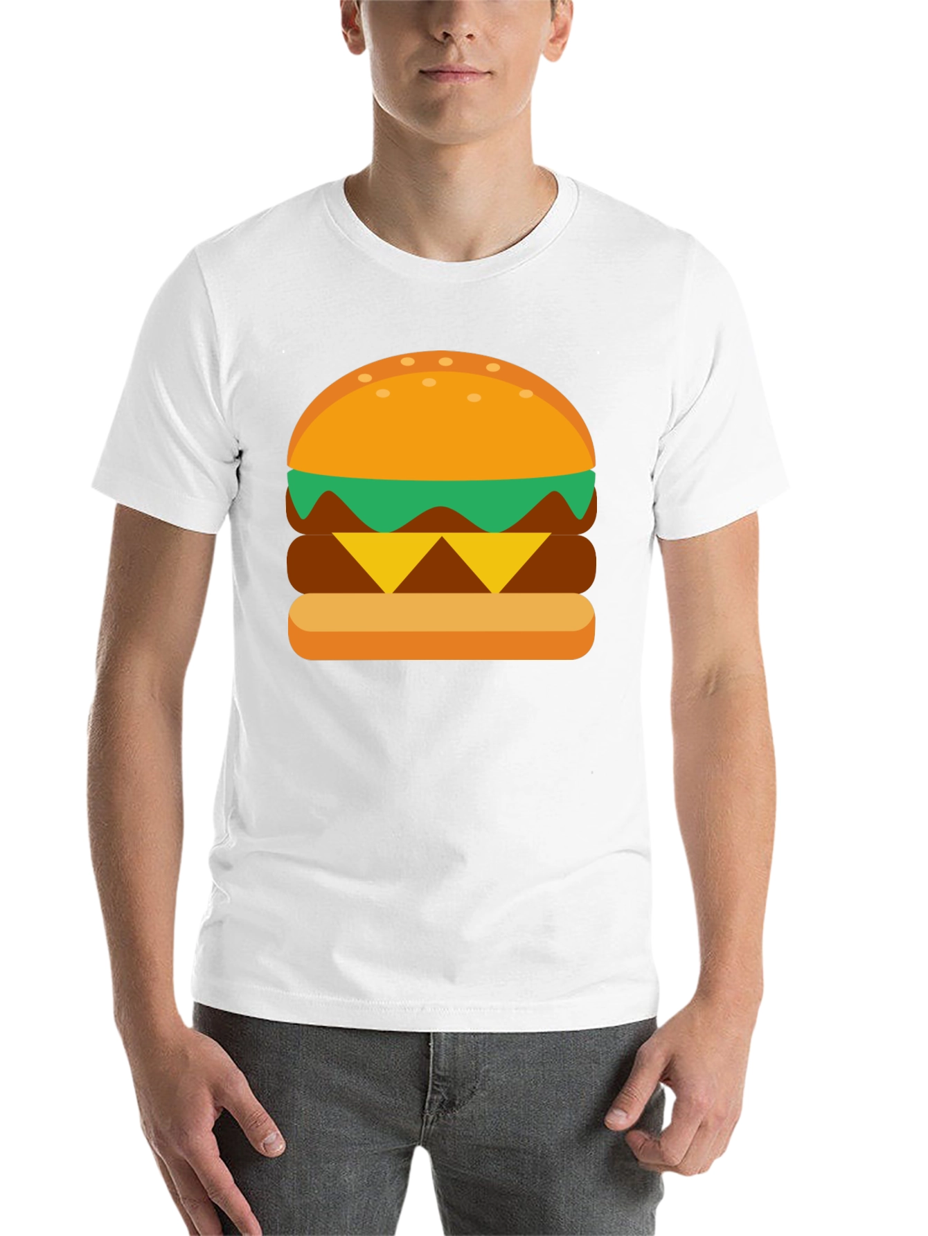 Black Burger Graphic Tee - Casual Cotton T-Shirt view 14