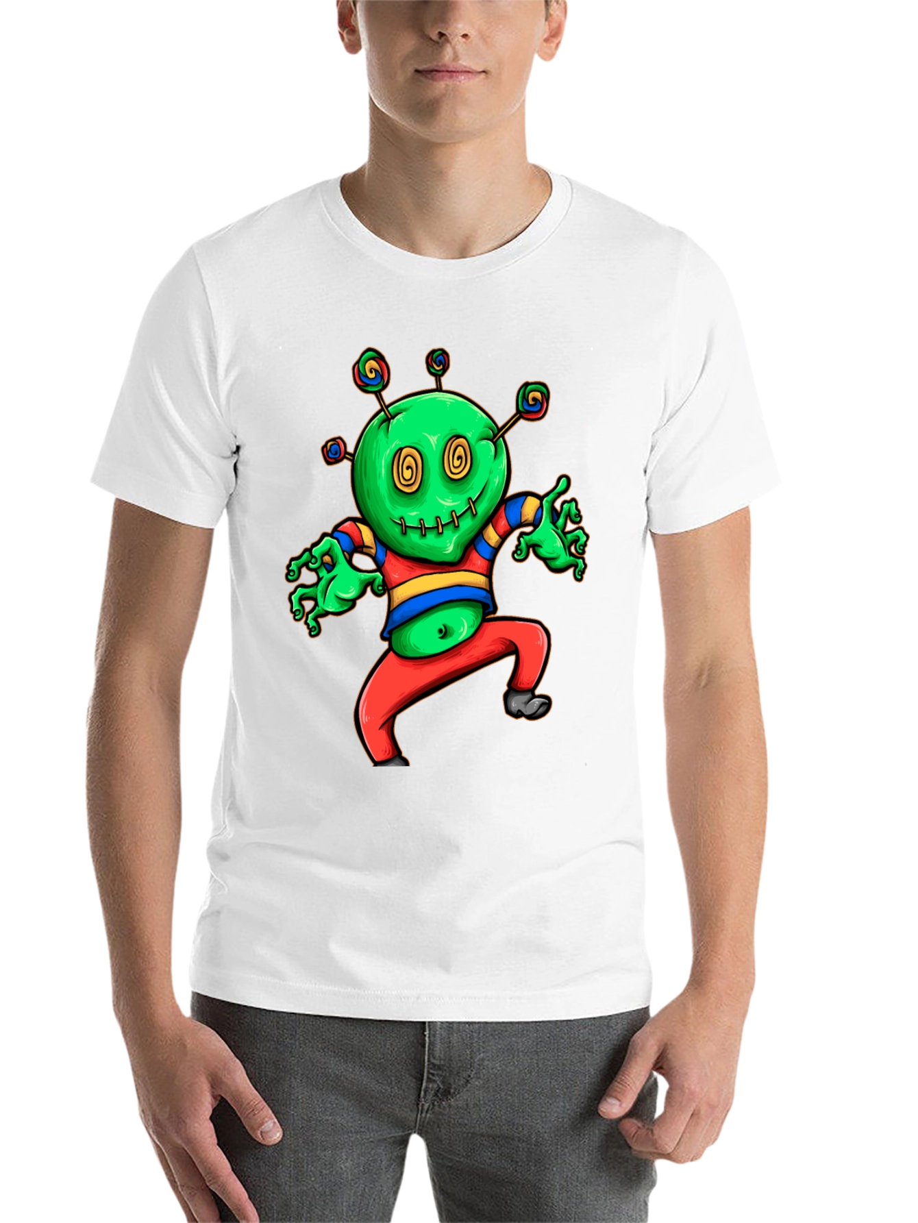 Black Funky Green Monster T-Shirt view 14