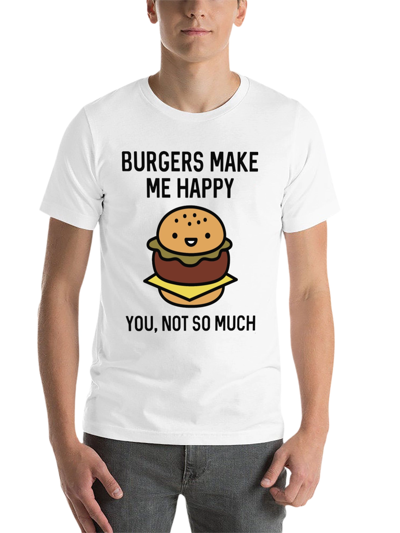 Black Burger Graphic Tee - Funny Men's T-Shirt view 14