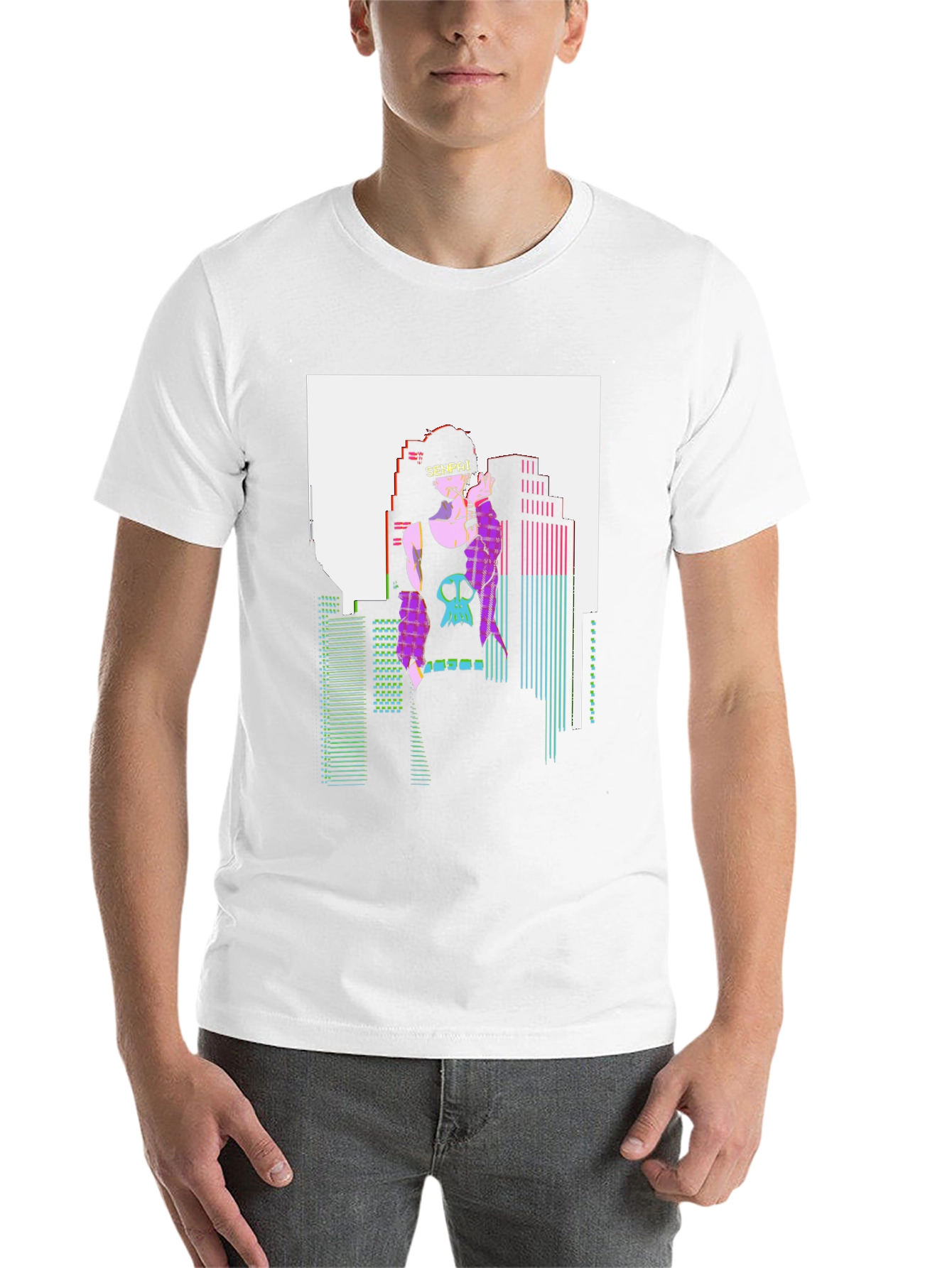 Cyberpunk Senpai T-Shirt - Graphic Anime Tee - 14