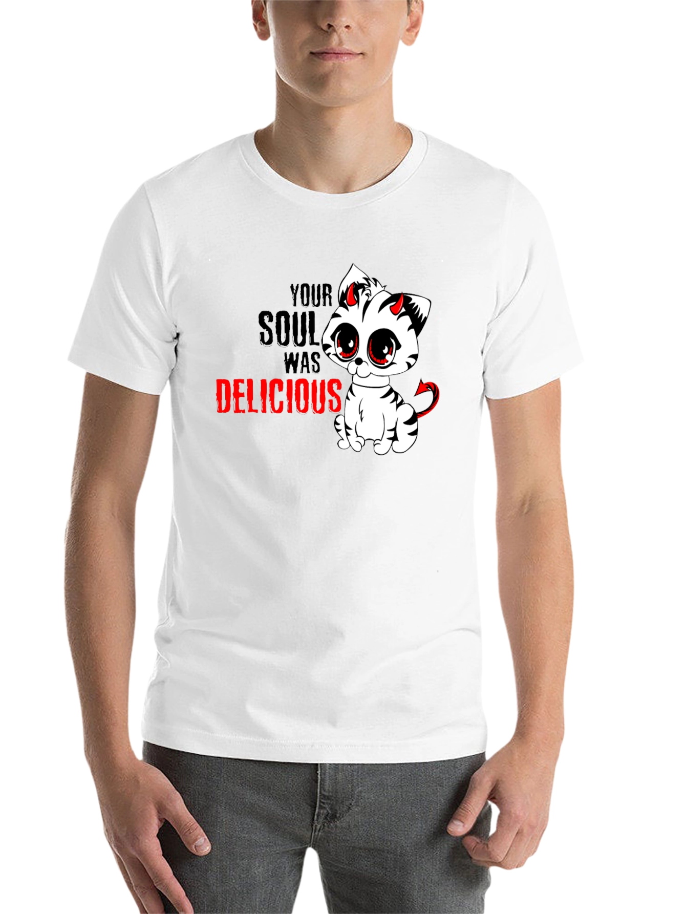 Black Devil Cat T-Shirt - Your Soul Was Delicious view 14