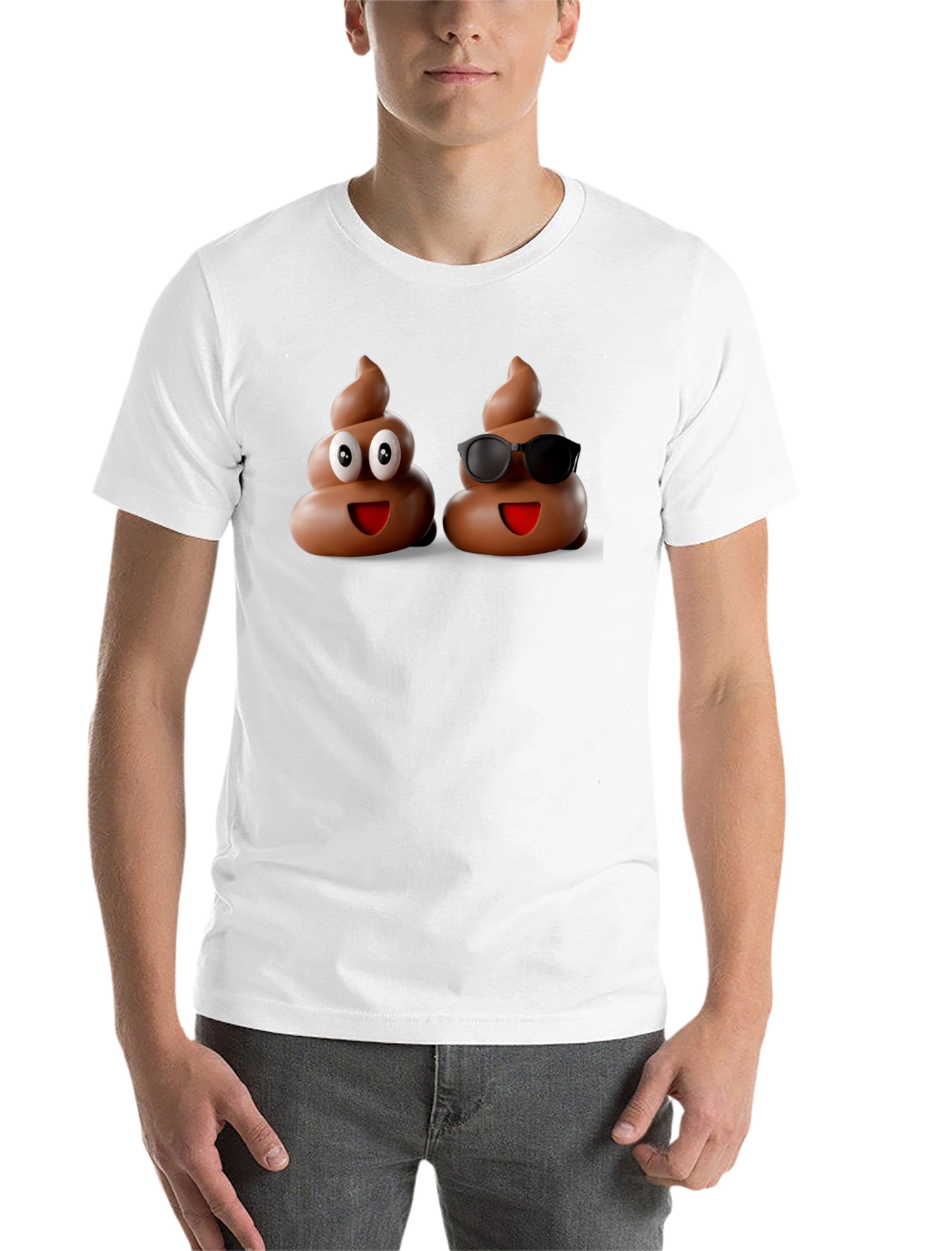 Black Funny Poop Emoji Graphic Black T-Shirt view 14