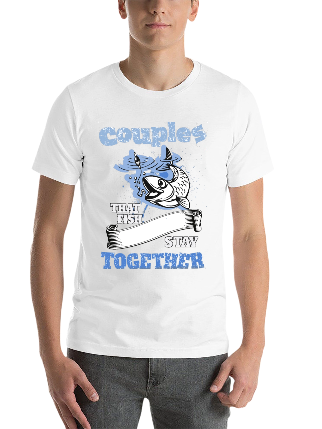 Black Couples That Fish Stay Together Graphic Tee view 14