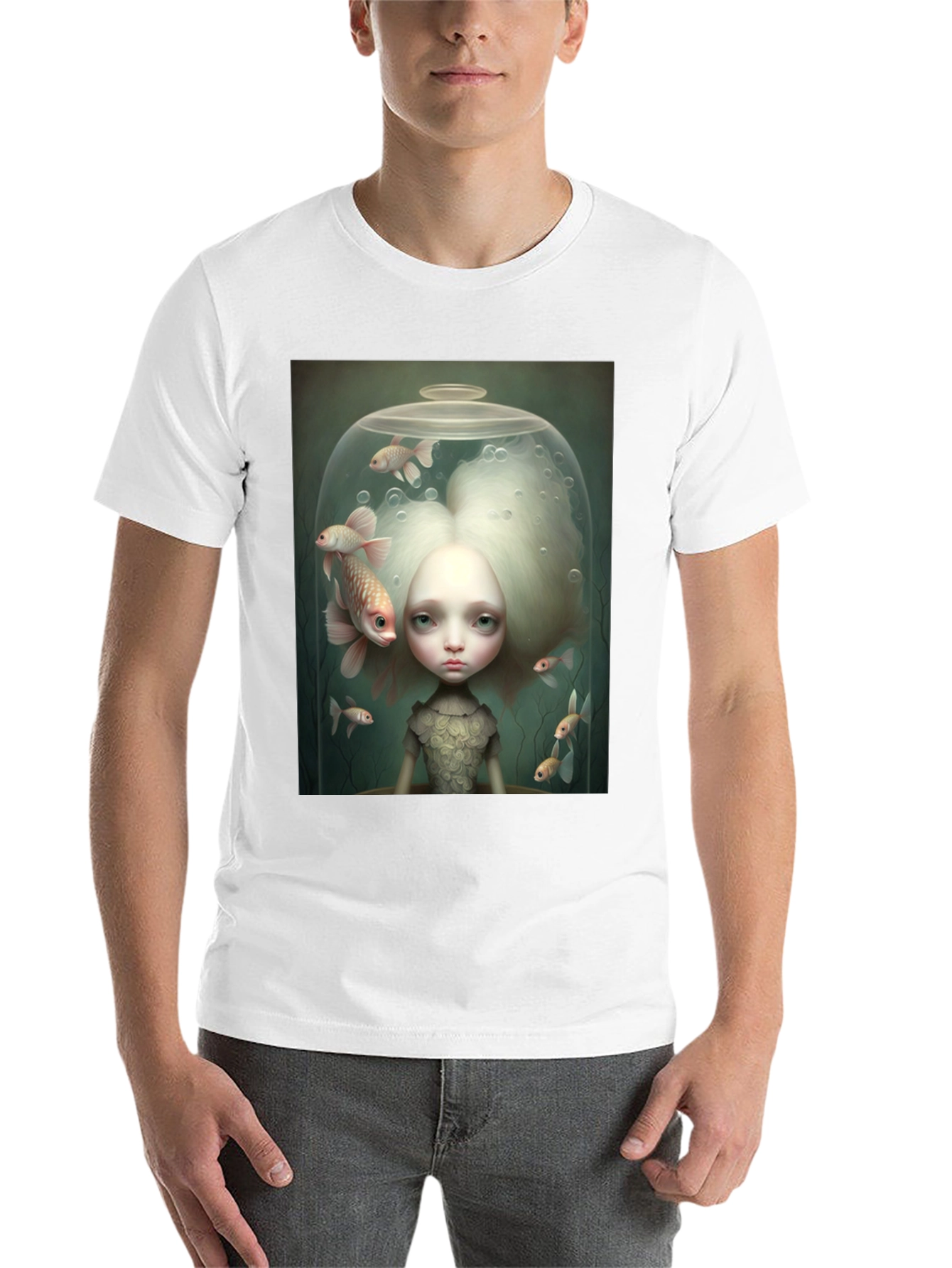 Black Fishbowl Art Graphic Tee view 14