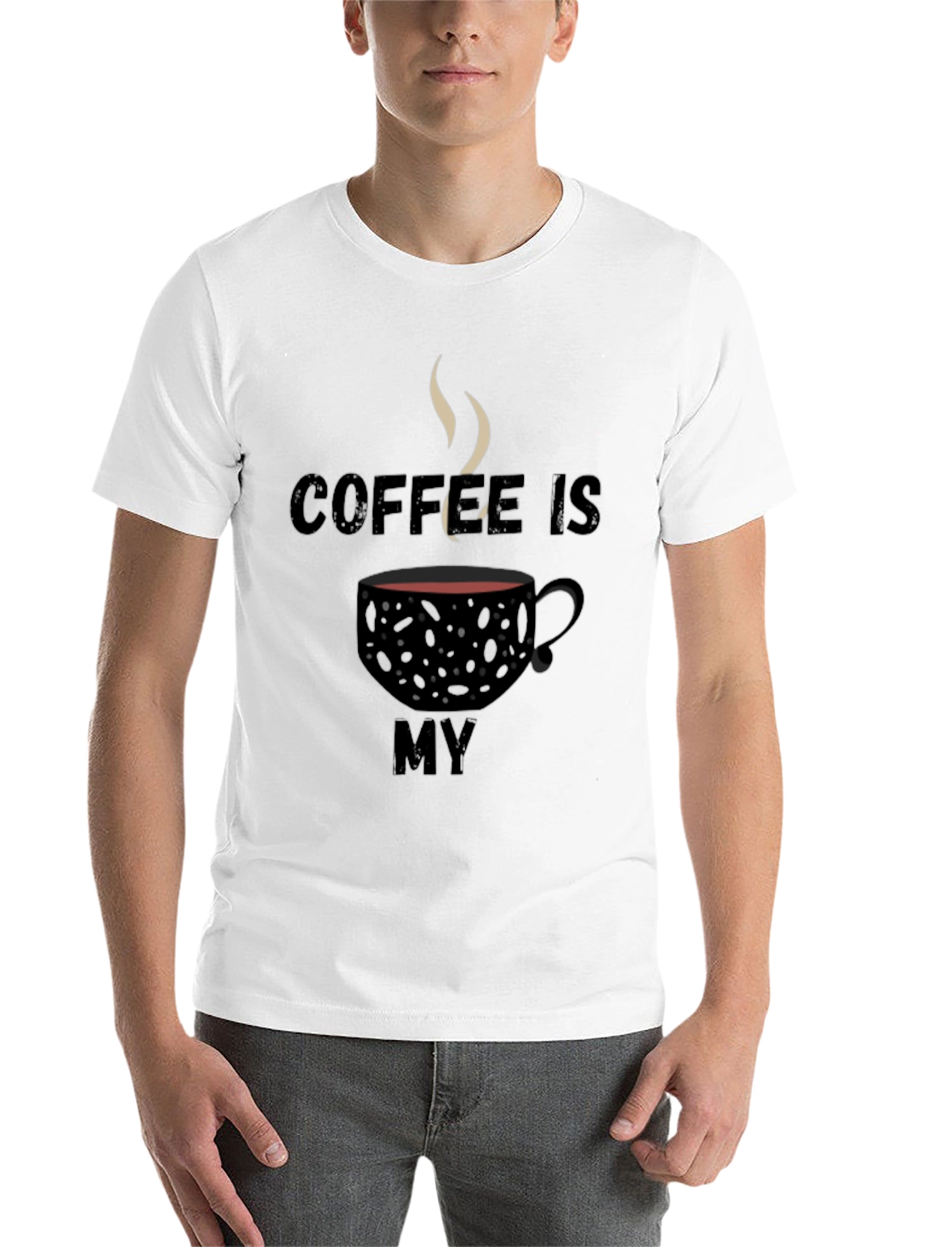 Coffee Is My T-Shirt - Black, Graphic Tee - 14
