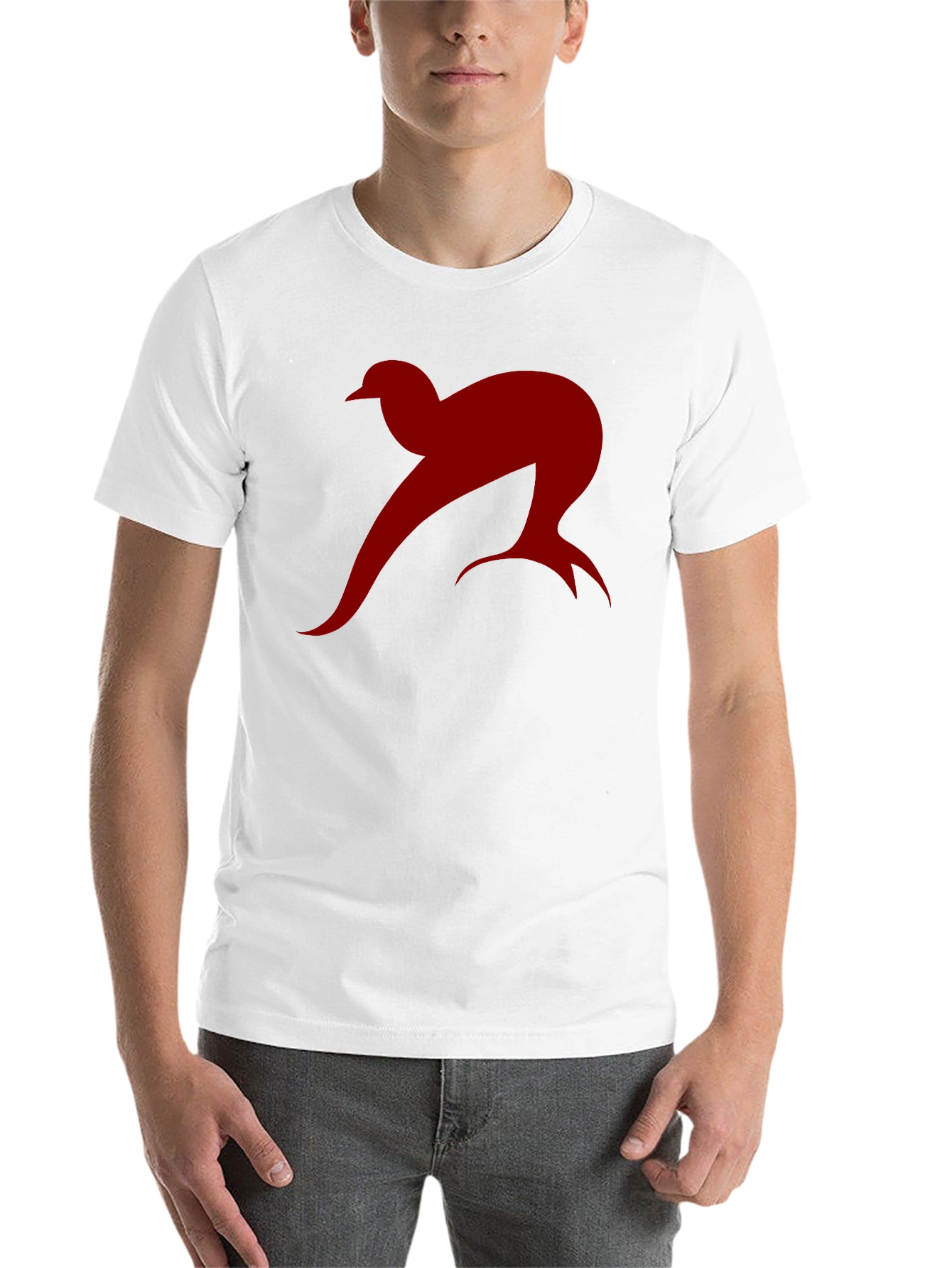 Black Abstract Bird Graphic Tee - Stylish Men's Black T-Shirt view 14