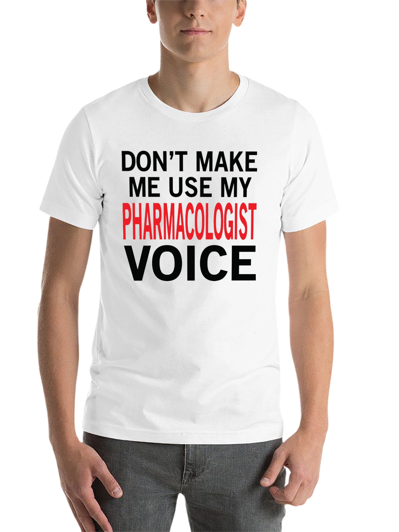 Black Pharmacologist Voice T-Shirt - Funny Profession Tee view 14