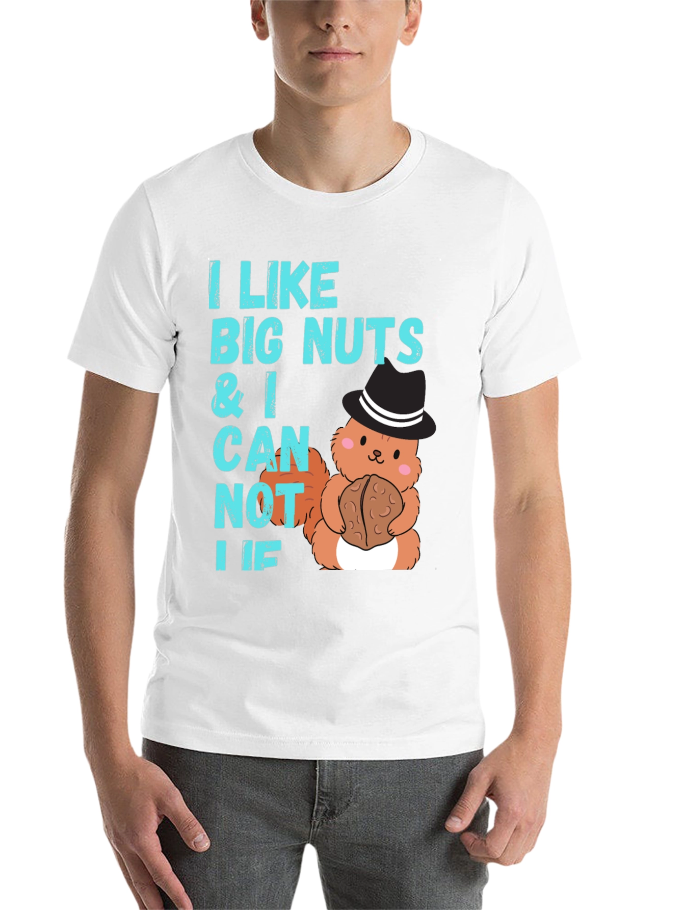 Black I Like Big Nuts Funny Squirrel T-Shirt view 14