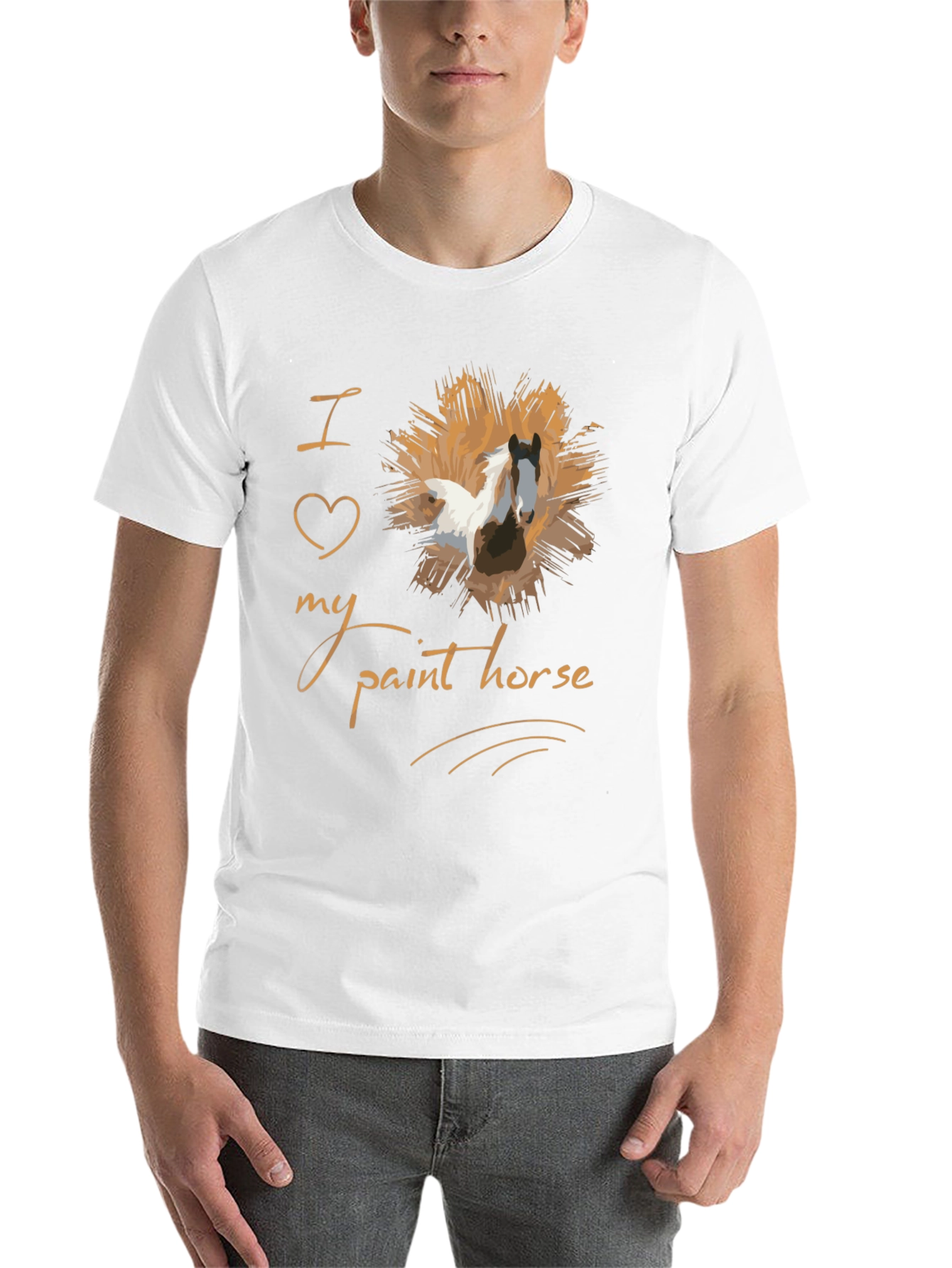 Black I Love My Paint Horse Graphic T-Shirt view 14