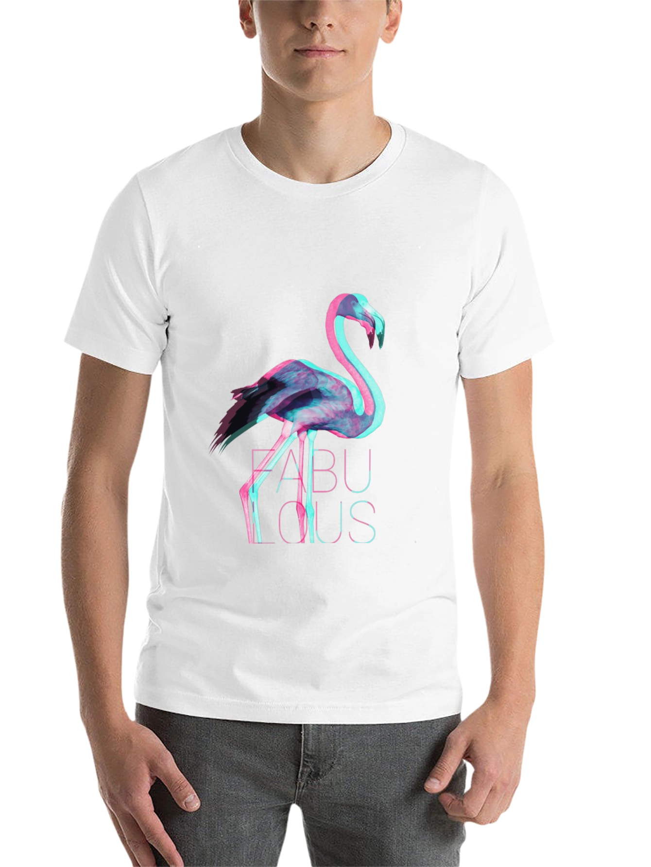 Black Men's Black Flamingo Fabulous Graphic Tee view 14