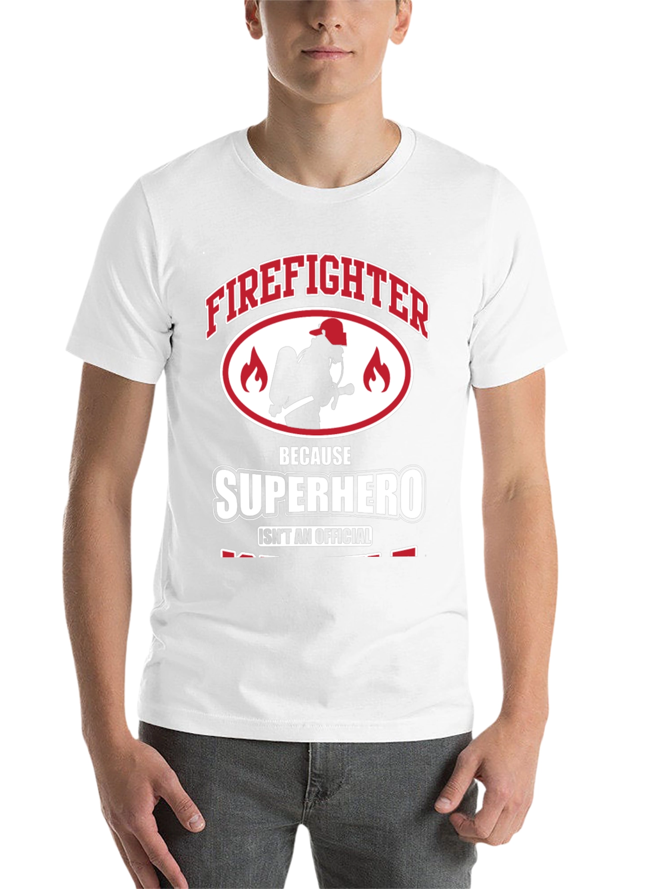 Black Firefighter Superhero Graphic Tee - Heroic Design view 14