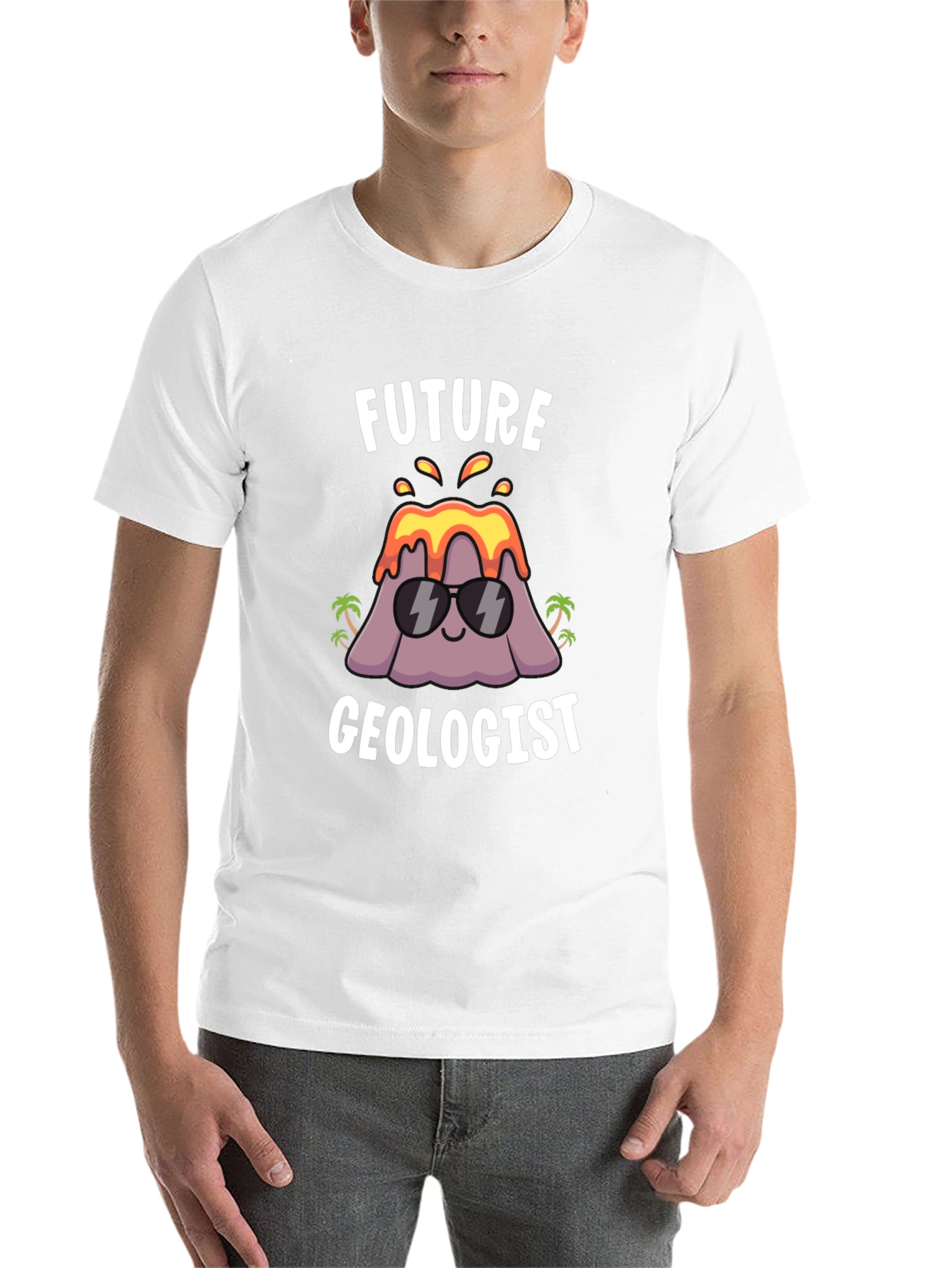 Black Future Geologist Volcano T-Shirt view 14