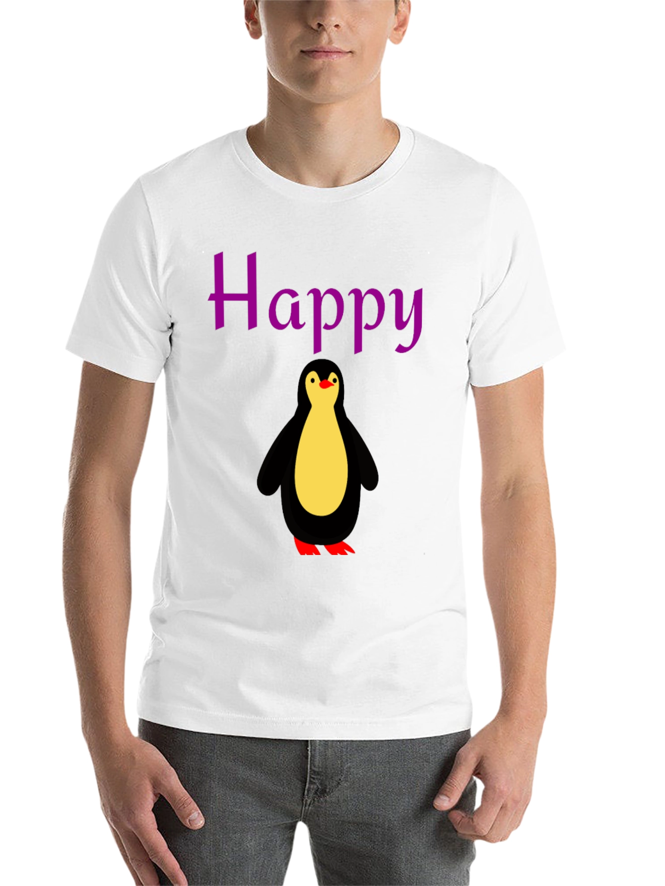 Black Happy Penguin Graphic Tee - Black view 14