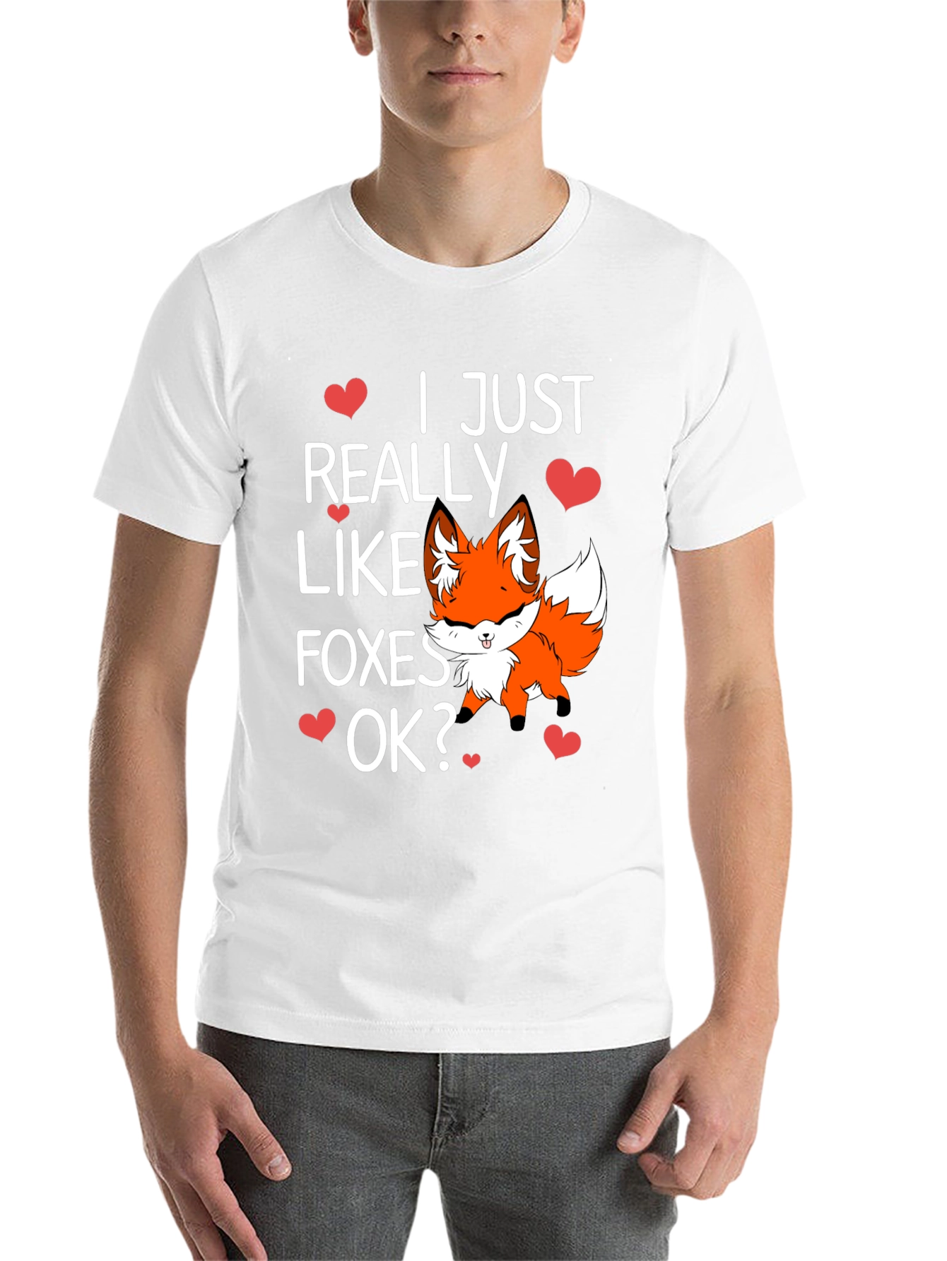 Black Cute Fox Lover T-Shirt - I Just Really Like Foxes OK? view 14